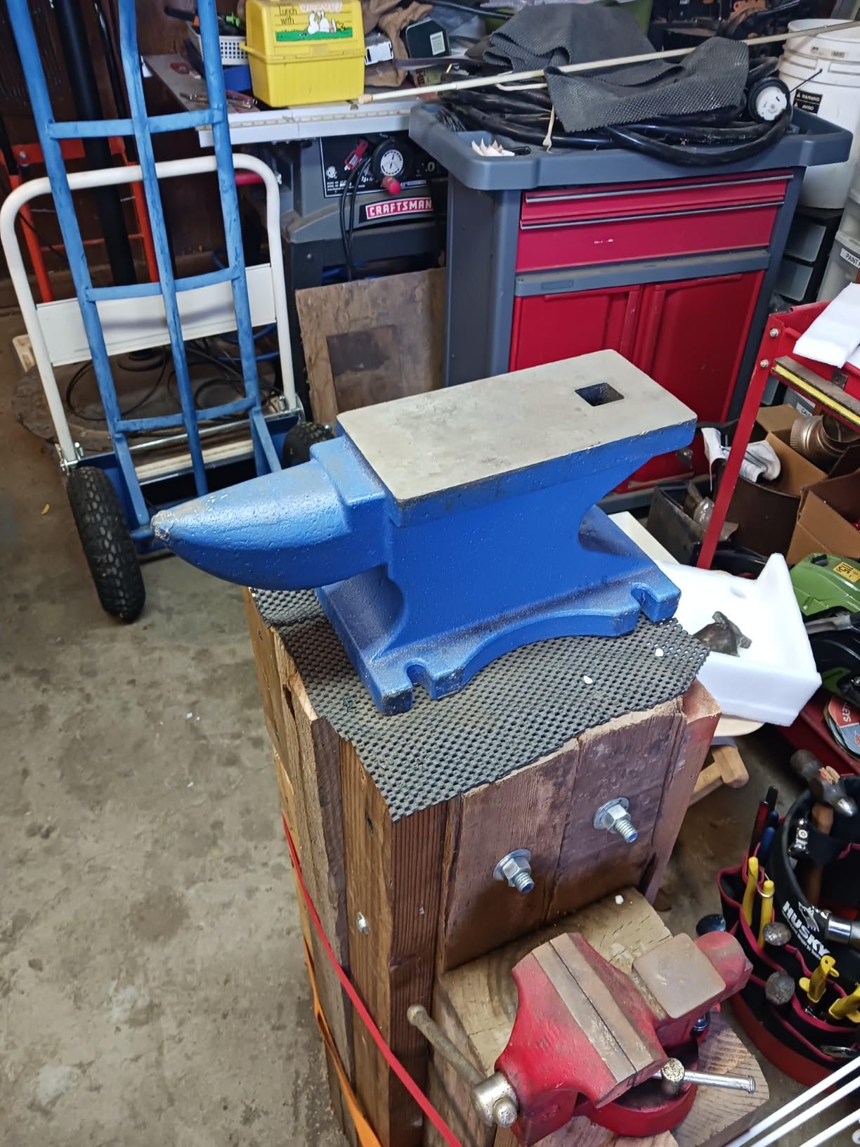 Happybuy Single Horn Anvil - 55Lbs Cast Iron, Blacksmith Tool Withstands Heavy Blows, Round Horn Anvil for Sale customer photo 1