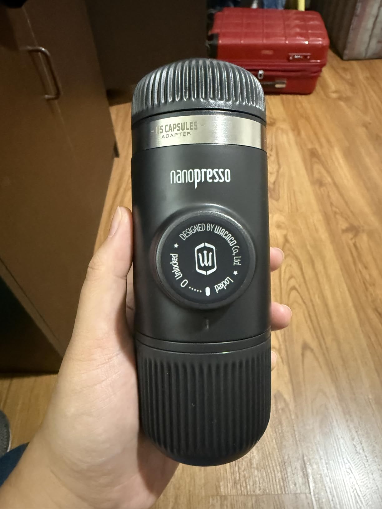WACACO Nanopresso Portable Espresso Maker Bundled with NS Adapter, Compatible with NS Capsules and Ground Coffee, Compact Size, Manually Travel Coffee Machine Set customer photo 2