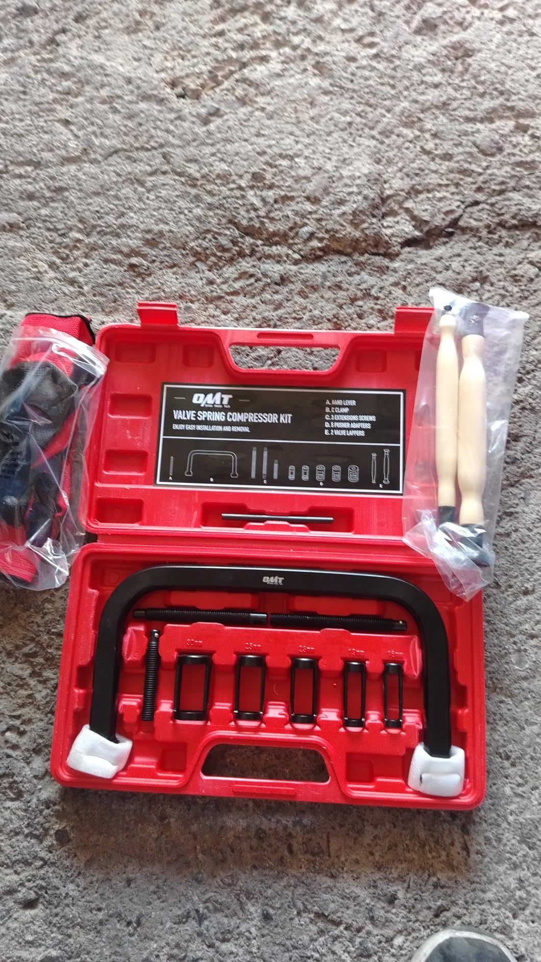 Orion Motor Tech Valve Spring Compressor, 10pcs Valve Spring Removal Tool with Solid C Clamp, 5pcs Collet Pusher Adapters for Motorcycle, ATV, Car, Small Engine Vehicle Equipment customer photo 2