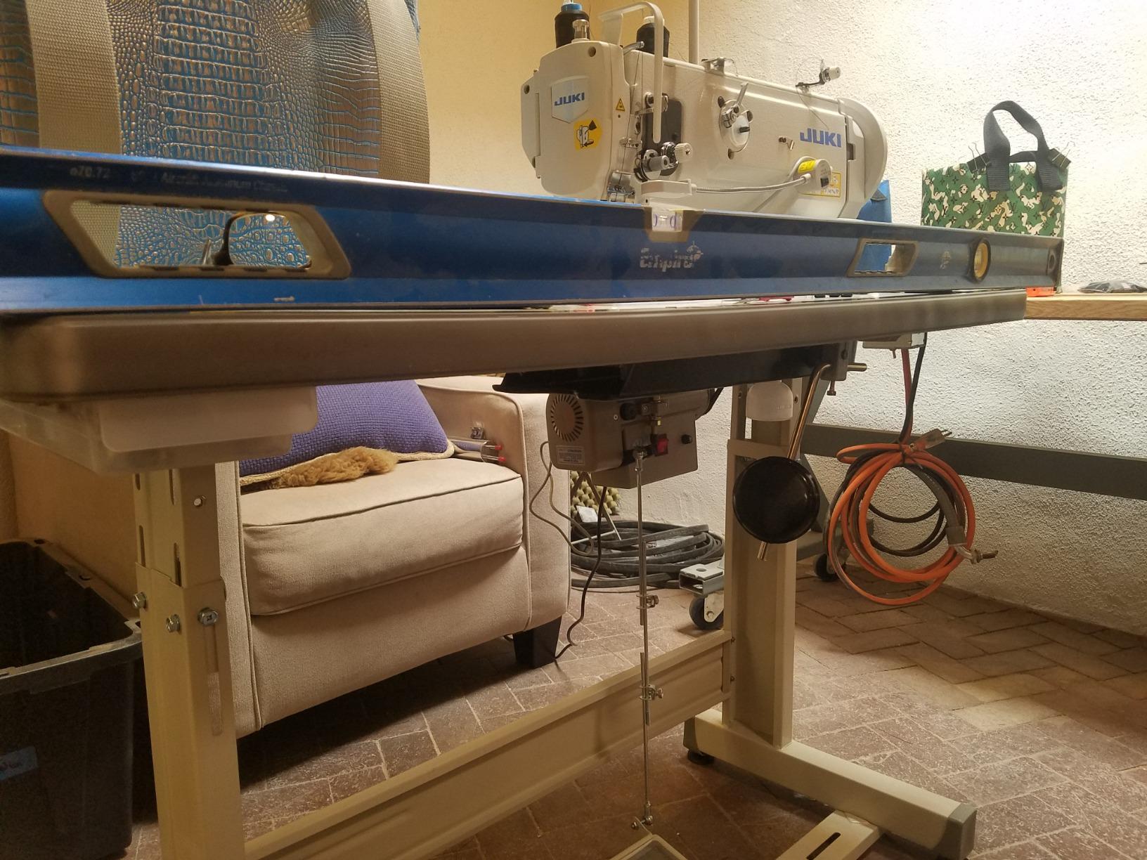 Juki DNU-1541S Industrial Walking Foot Needle Feed Sewing Machine with Servo Motor, Table, and Lamp customer photo 1