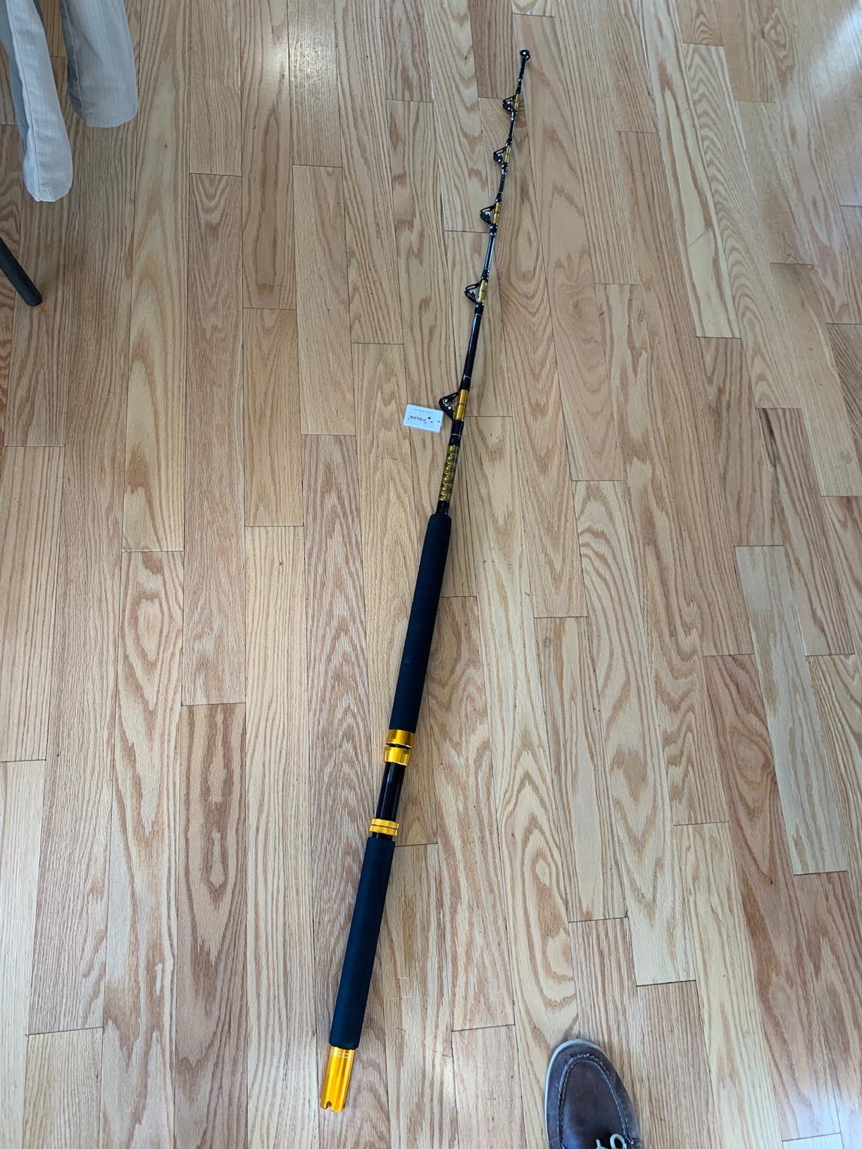 Fiblink Saltwater Offshore Heavy Trolling Rod Big Game Roller Rod Conventional Boat Fishing Pole (5 Feet 6 Inch) customer photo 1