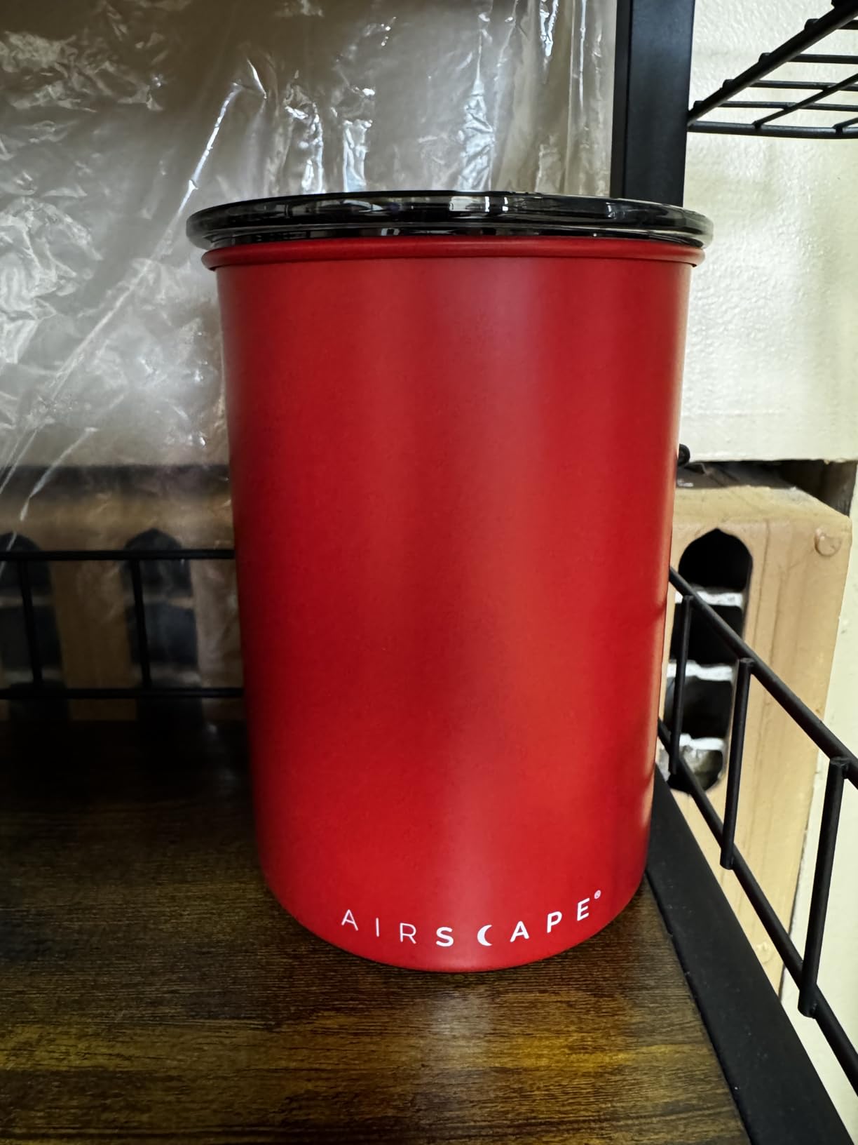 Planetary Design Airscape Stainless Steel Coffee Canister | Food Storage Container | US Patented Inner Plunger Lid REMOVES Excess Oxygen (Small, Matte Black) customer photo 2