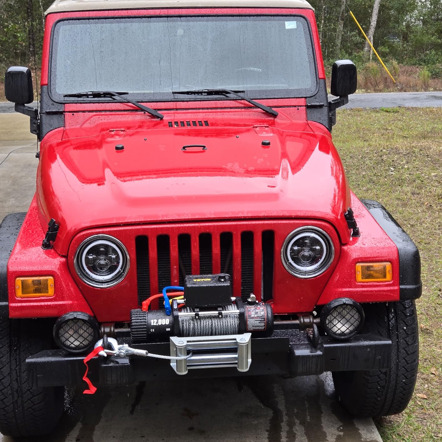 VEVOR Truck Winch 12000lbs Electric Winch 85ft/26m Steel Cable 12V Power Winch Jeep Winch with Wireless Remote Control and Powerful Motor for UTV ATV & Jeep Truck and Wrangler in Car Lift customer photo 2