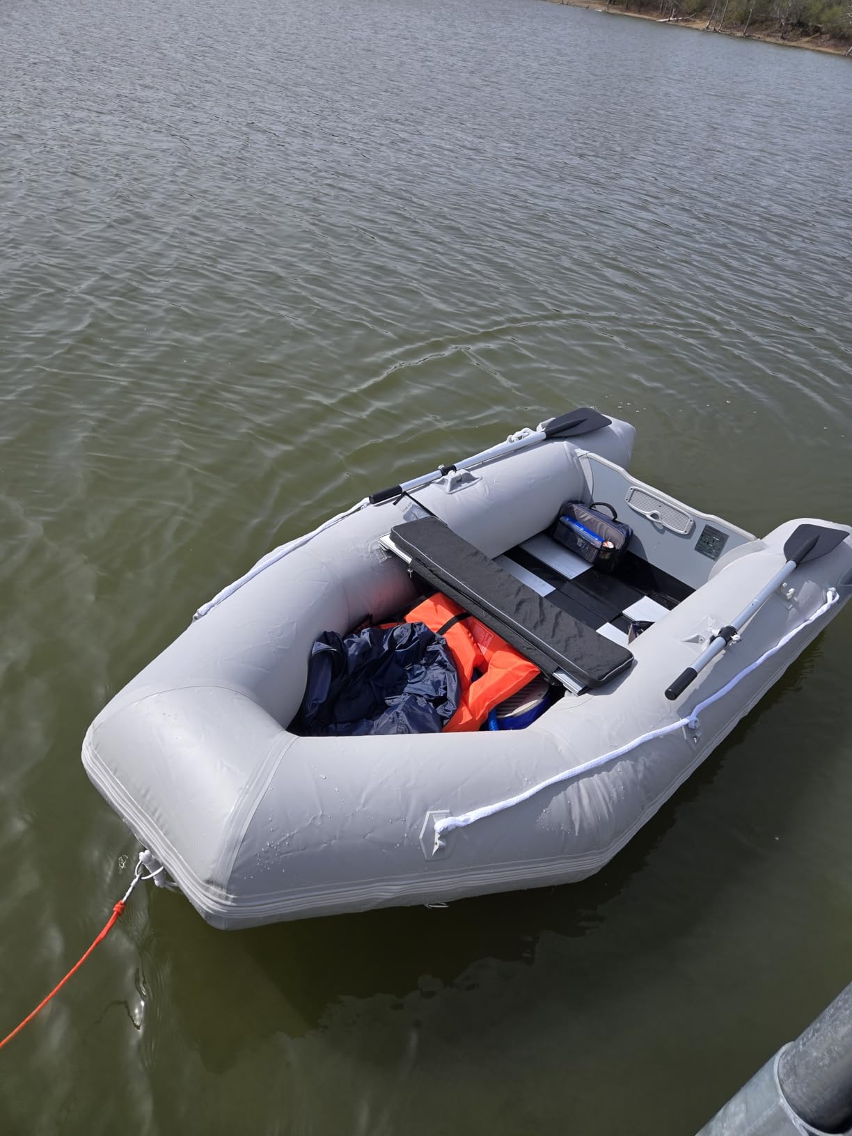 CO-Z 10ft Inflatable Dinghy Boat for 4 Adults, 990lb Capacity Heavy-Duty PVC Raft with Aluminum Floor & Oars, Motor Mount, Kayak-Style Tender for Fishing, Rescue & Water Sports customer photo 2