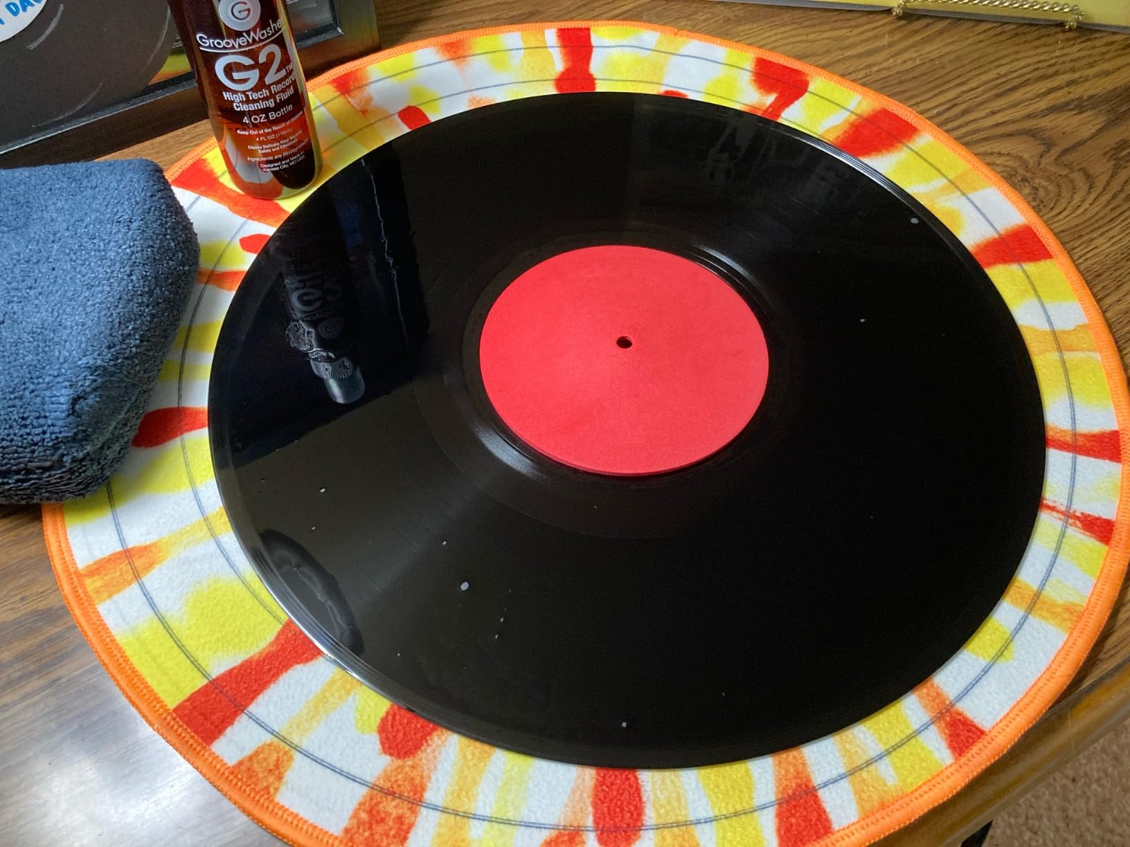 GrooveWasher Record & Stylus Care System - Record Cleaning Fluid & Large Scratch-free Cleaning Pad with Delicate Stylus Brush & Cleaning Solution + Bonus Label Mask, Protect & Preserve Vinyl Records customer photo 1
