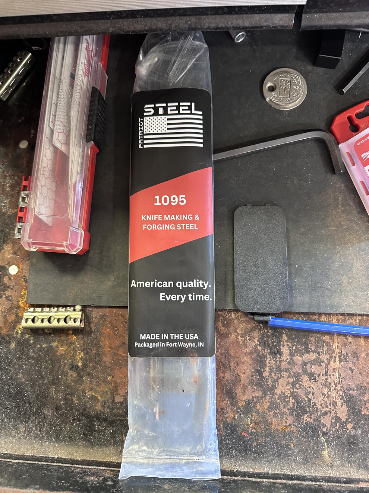 1095 High Carbon Knife Making & Forging Steel - Cold Rolled Annealed Flat Bars & Blanks - USA-Milled Forge Supplies - 12