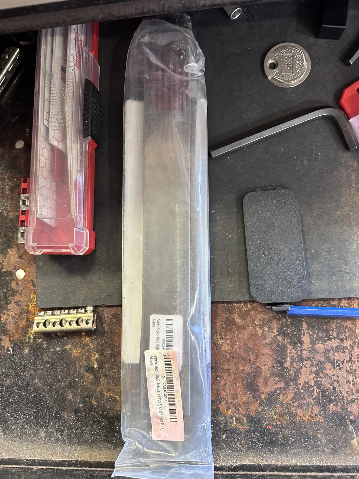 1095 High Carbon Knife Making & Forging Steel - Cold Rolled Annealed Flat Bars & Blanks - USA-Milled Forge Supplies - 12