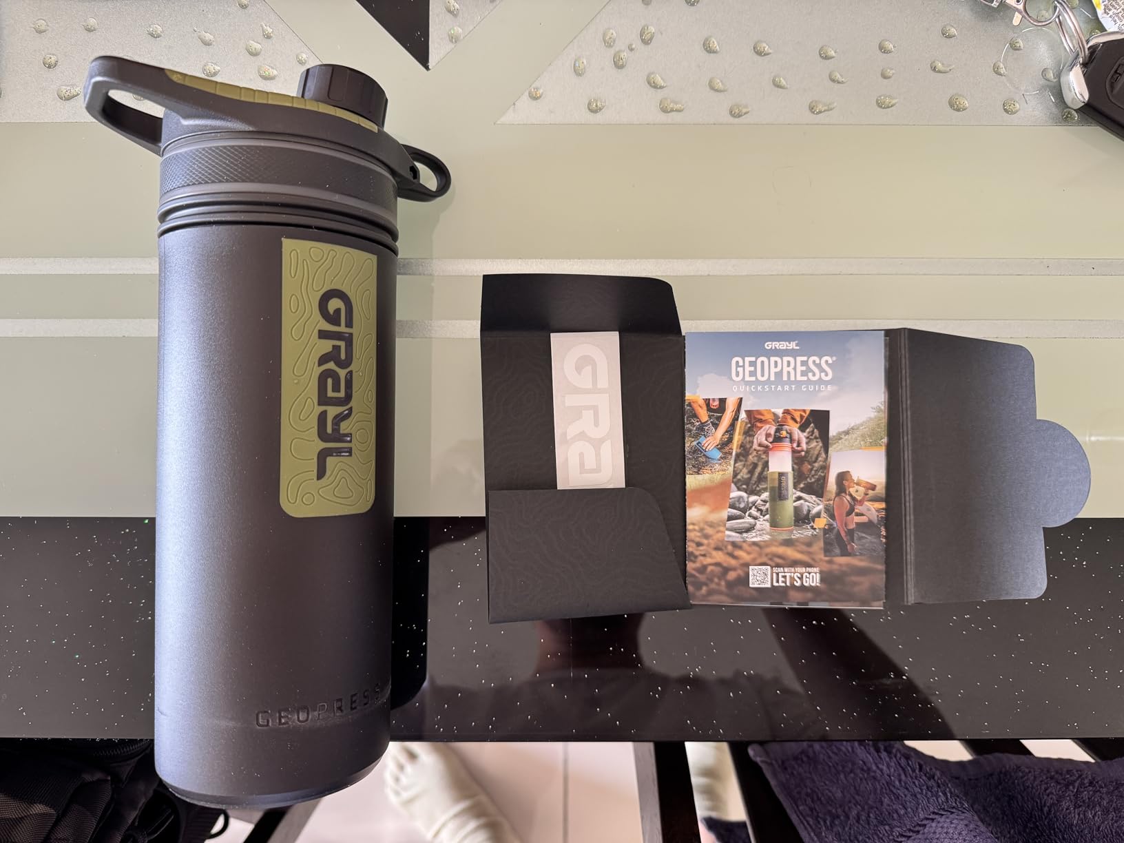 GRAYL GeoPress 24 oz Water Purifier Bottle - Filter for Hiking, Camping, Survival, Travel (Oasis Green) customer photo 2