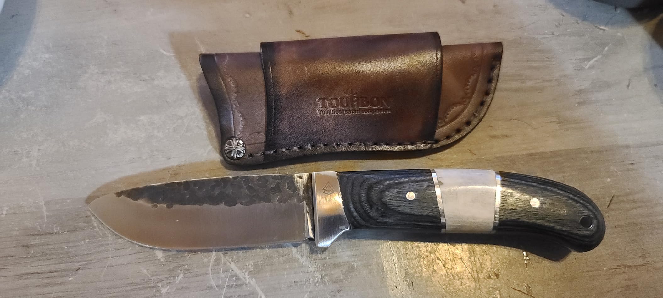 Black Sierra Skinner DIY Knife Making Kit - Stainless Steel Hammered Finish Fixed Blade for Hunting, Fishing & Survival, Build Your Own Knife Crafting Kit, Outdoor Hobby Project customer photo 2