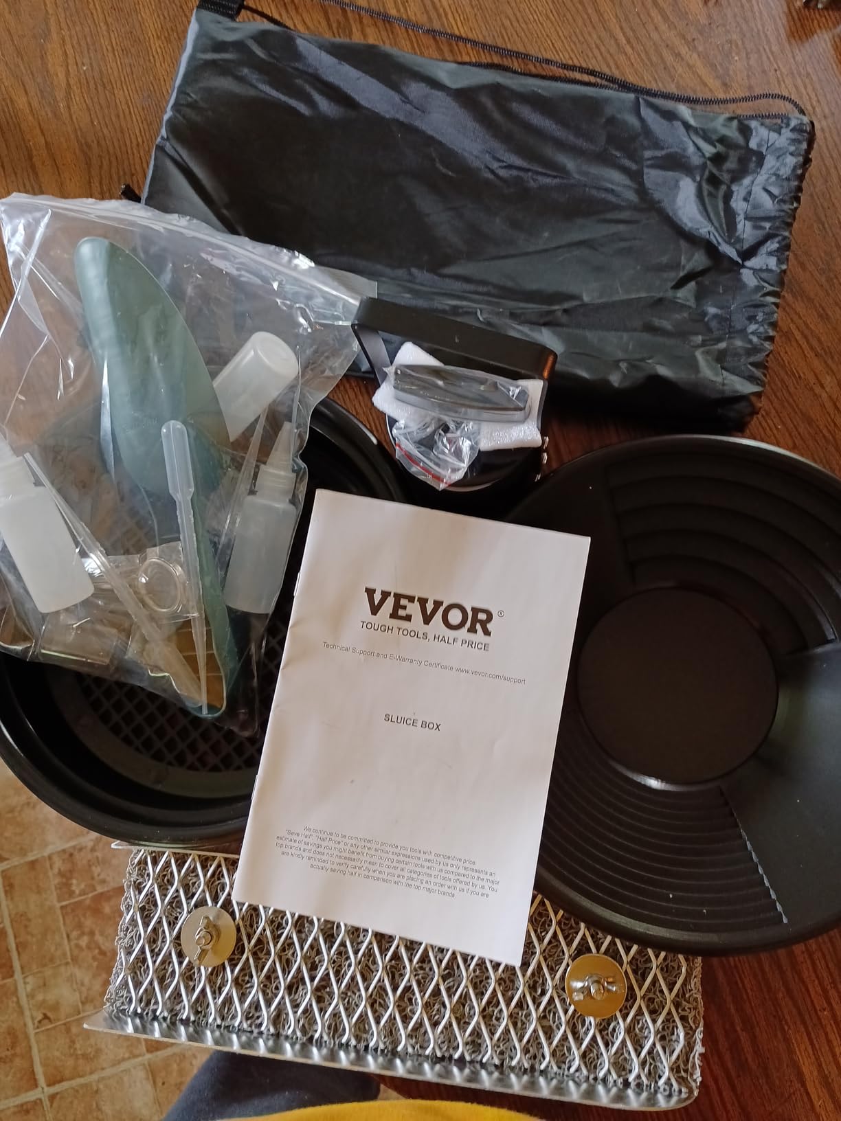VEVOR Folding Aluminum Alloy Sluice Box, Compact 50