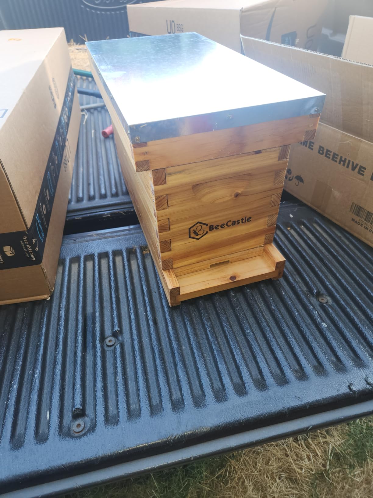 BeeCastle 5 Frame Bee Hive Nuc Box Coated with 100% Beeswax Includes Beehive Frames and Waxed Foundations customer photo 1
