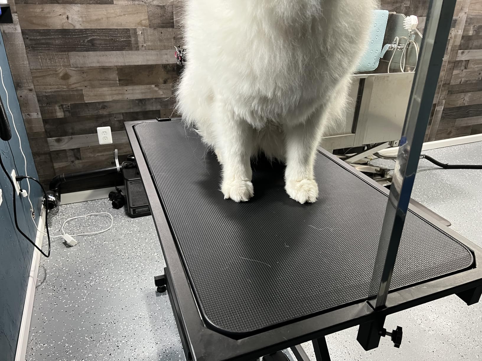 Upgrade Electric Pet Grooming Table Super Deluxe 50'' Heavy Duty Professional for Large Dogs with Overhead Arm, Anti-Skid Rubber Desktop Powerful Motor and Adjustable Height, Black customer photo 2