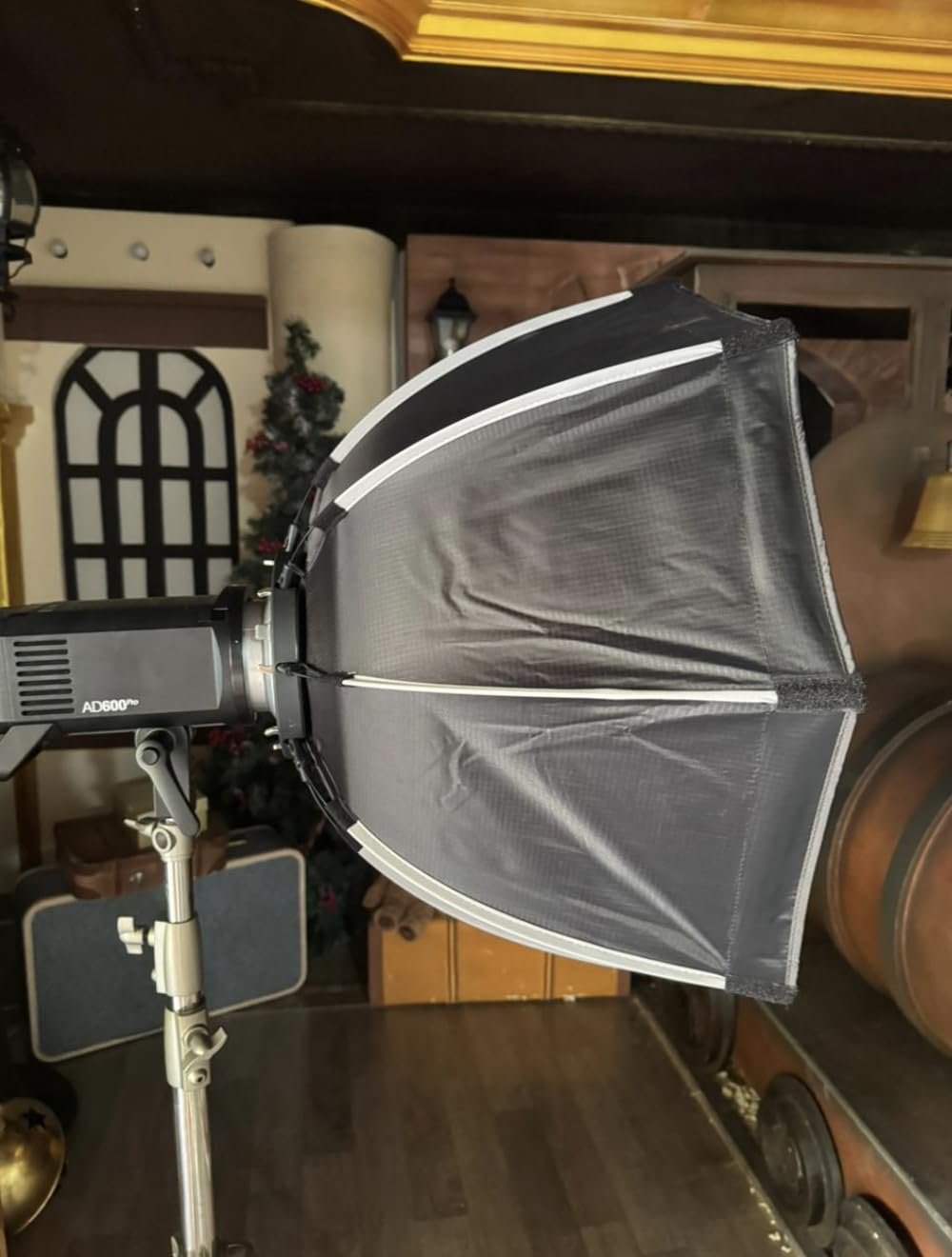 TRIOPO 47.2inch / 120 cm Portable Octagon Umbrella Softbox, Quick Installation Softbox with Honeycomb Grid for Studio Strobe Outdoor Photography, Bowens Mount Compatible customer photo 2