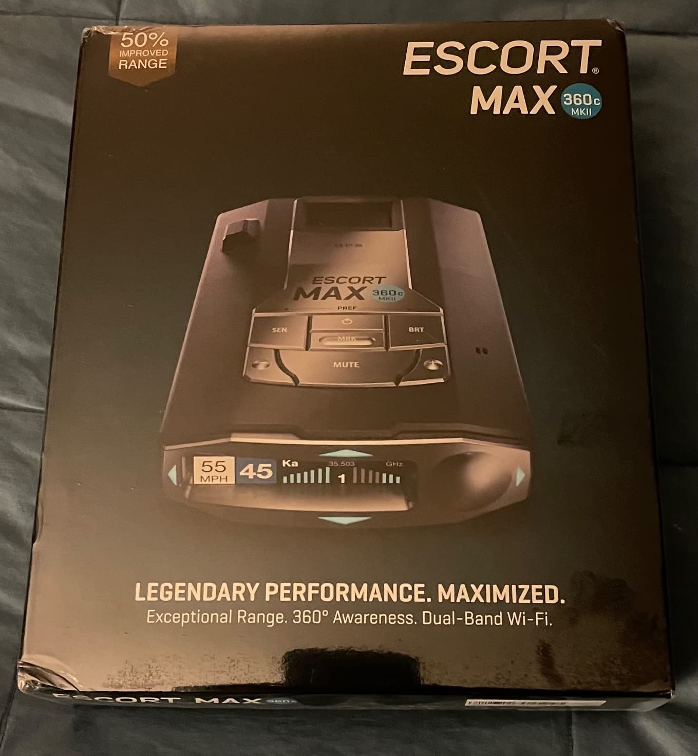 Escort MAX 360c MKII Laser Radar Detector - Dual-Band Wi-Fi and Bluetooth Enabled, 360 Degree Directional Arrows, Exceptional Range, Shared Alerts, Apple CarPlay and Android Auto Compatible, Black customer photo 1