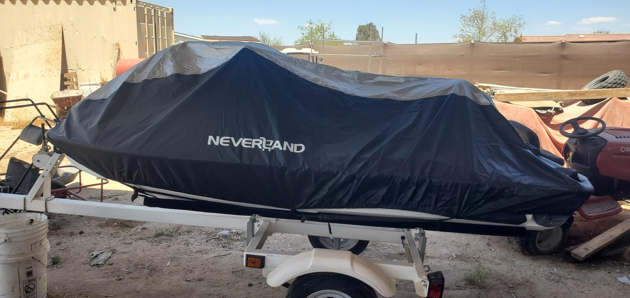 NEVERLAND Jet Ski Cover Suitable for 2 3 Seater Jetski Covers Heavy Duty Waterproof with 2 Air Vent Marine Grade UV Resistant Compatible with Yamaha Sea-Doo Lengths 135'' to 145