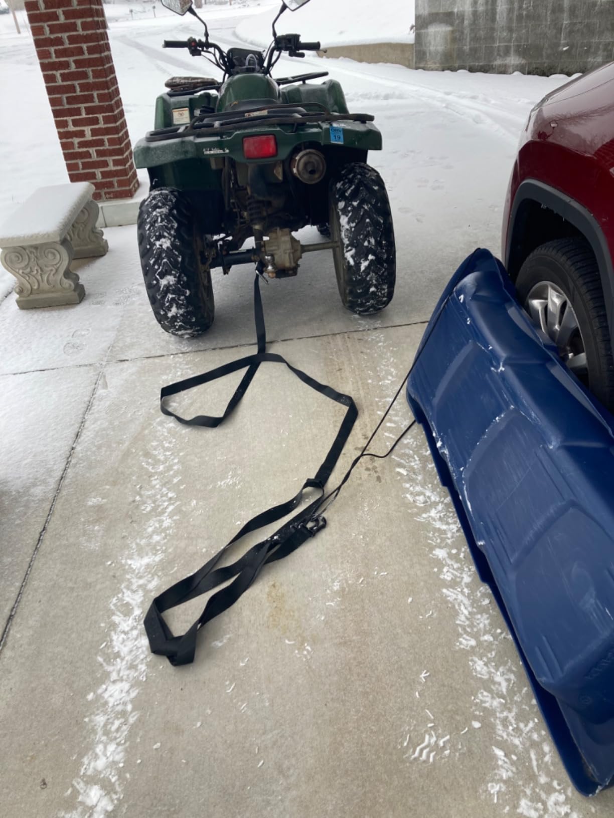Snowmobile Tow Strap with Hook, 19ft Tow Rope, Quick Hook Up for Sled, Skidoo, ATV, Emergency Kit Accessory customer photo 1