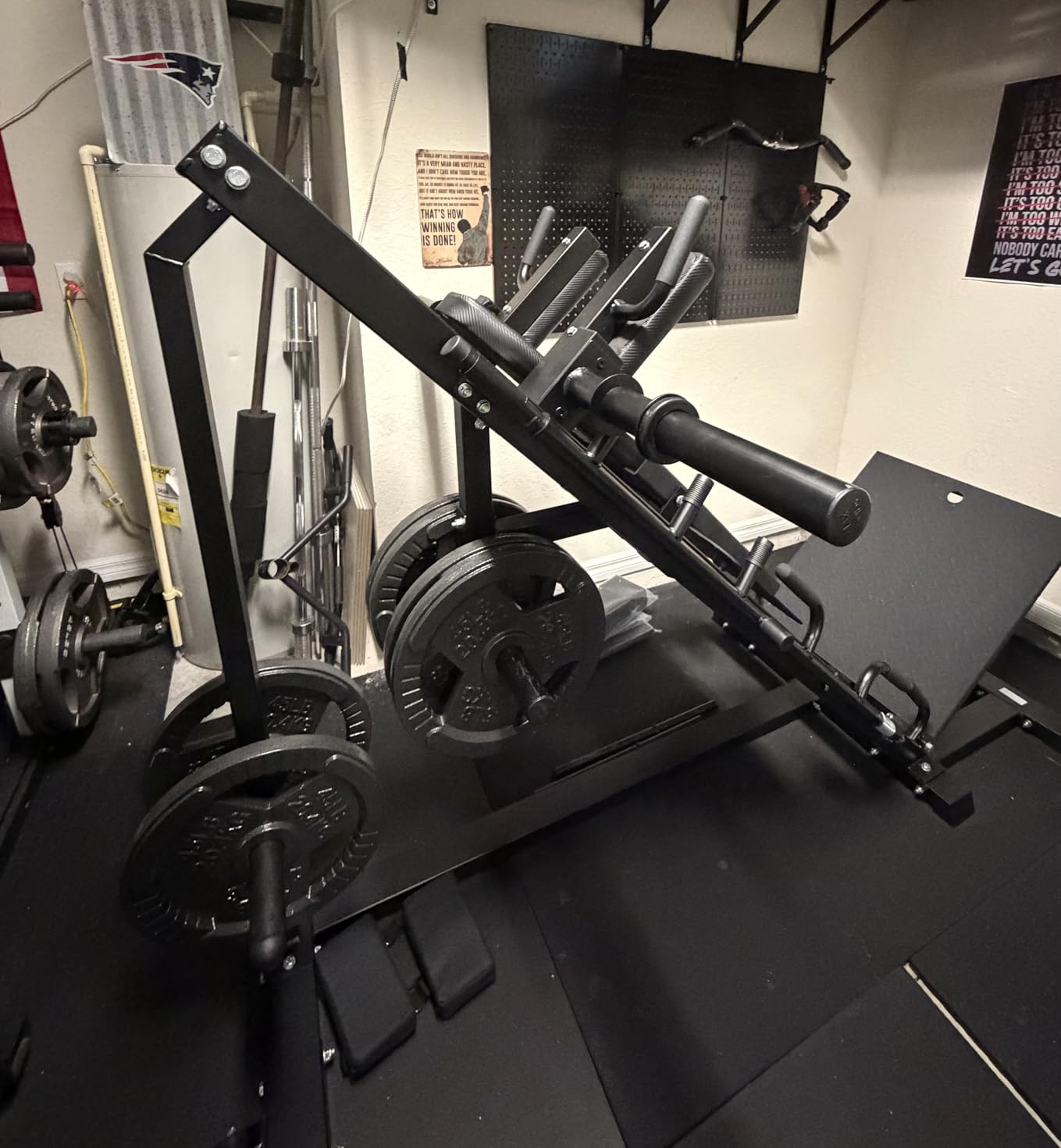 GMWD Leg Press Hack Squat Machine Combo, Leg Exercise Machine with Linear Bearing, 45-Degree Lower Body Special with Weight Storage for Quads, Hamstring, Glutes, Calves, Home Gym Leg Day Equipment customer photo 2