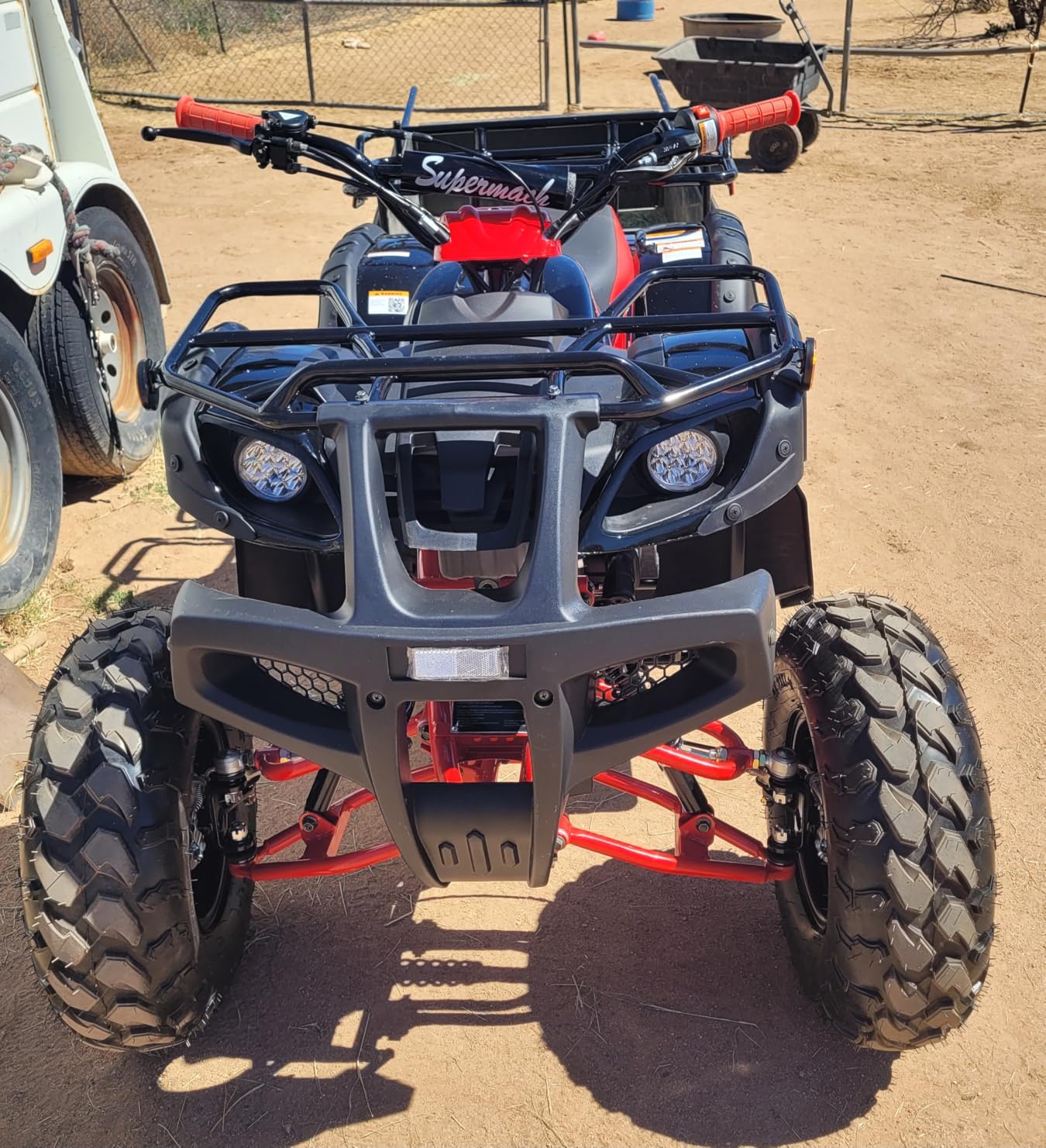 HHH 200cc ATV Quad Full Size ATV Full Big Size ATV for Adults Youth LED Lights Matching Rims and Automatic with Reverse (RED) customer photo 2