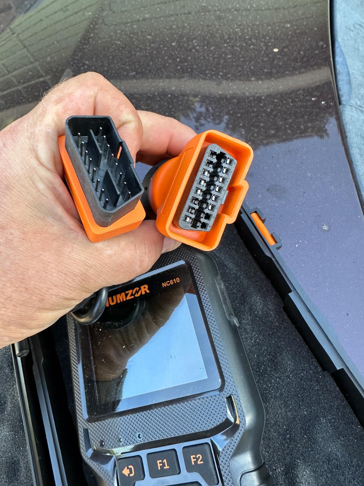Heavy Duty Truck Scanner, NC610 Diesel Diagnostic Scan Tool for Cummins, Detroit, Freightliner, International, Paccar, 2 in 1 Truck & Car Engine Code Reader/OBD2 Scanner (NC610) customer photo 2