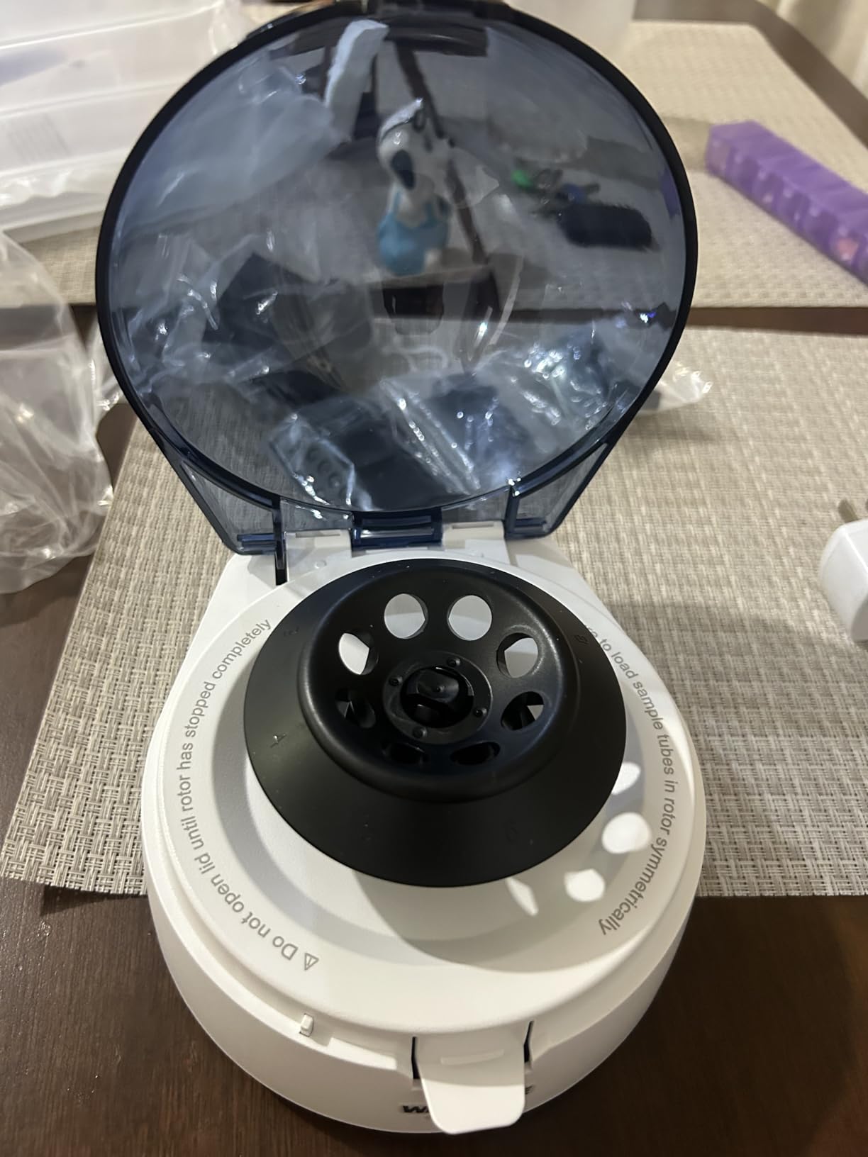 7000 RPM Microcentrifuge，Lab Benchtop Centrifuge.Mini Centrifuge Machine with Low Noise,2 Rotors for 0.2/0.5/1.5/2ml Centrifuge Tubes and PCR Strips customer photo 2