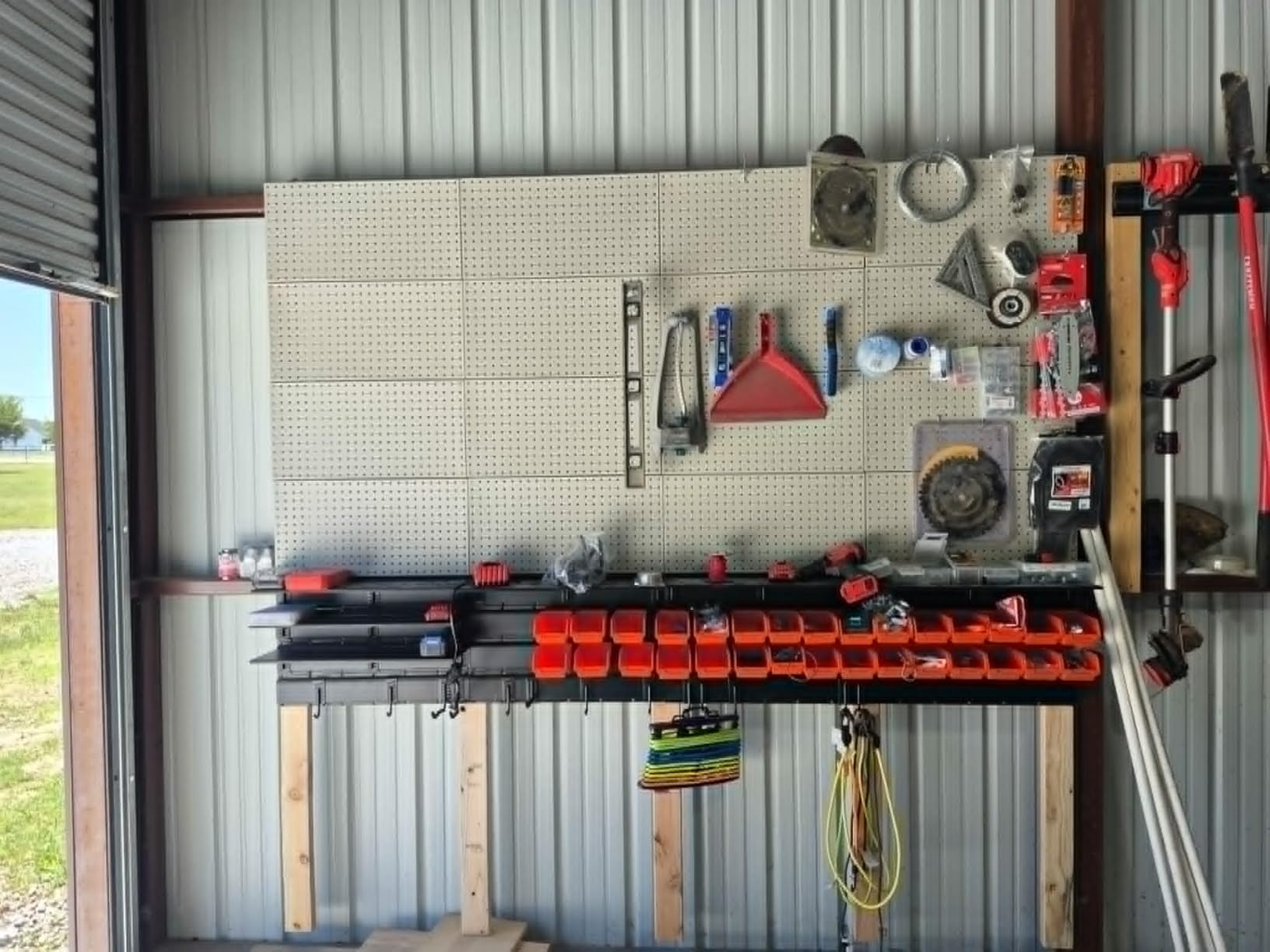 Ultrawall 4 Pcs Metal Pegboard Wall Panels, Peg Boards for Garage Tool Storage customer photo 2