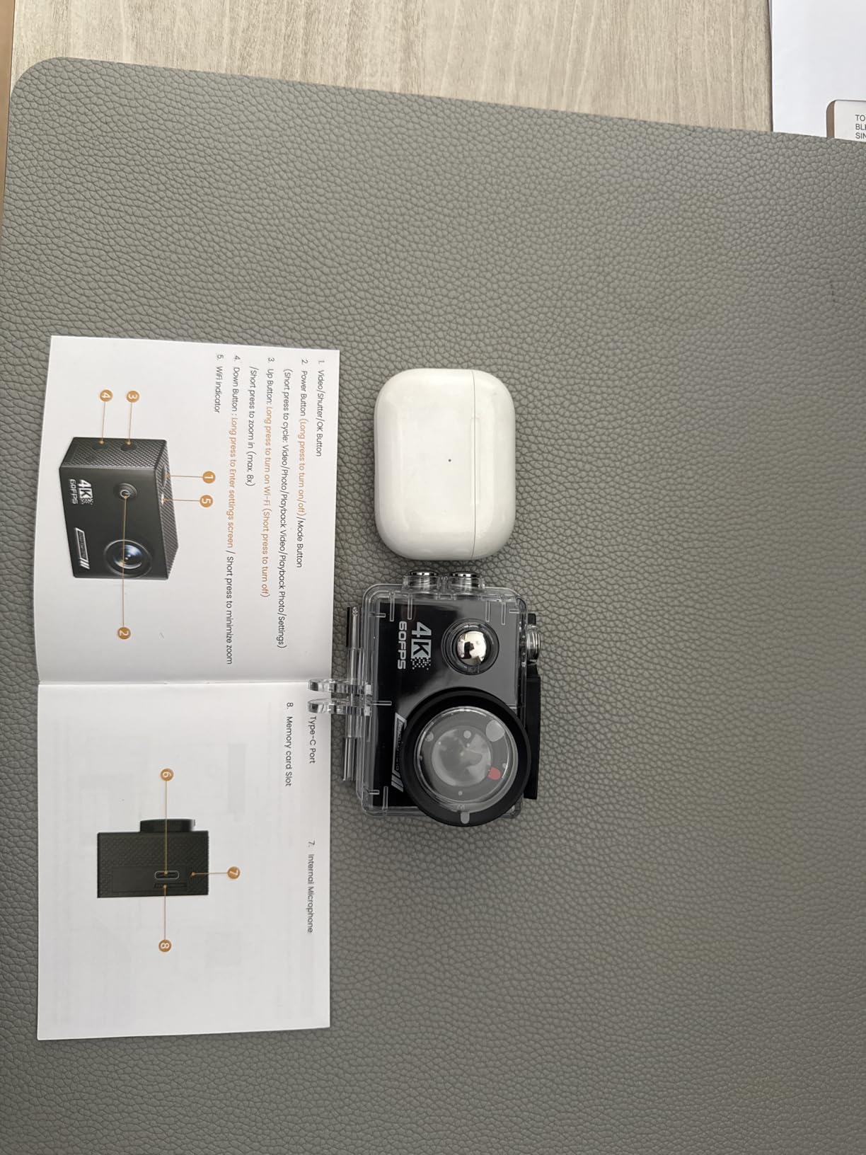 Action Camera 4K30fps with 64G SD Card, HD Waterproof Camera 131ft Underwater Cameras 20MP Pre-recording WiFi Camera 170 Remote Control Sports Cameras with 2 Batteries Helmet Mount Accessories Kits customer photo 2