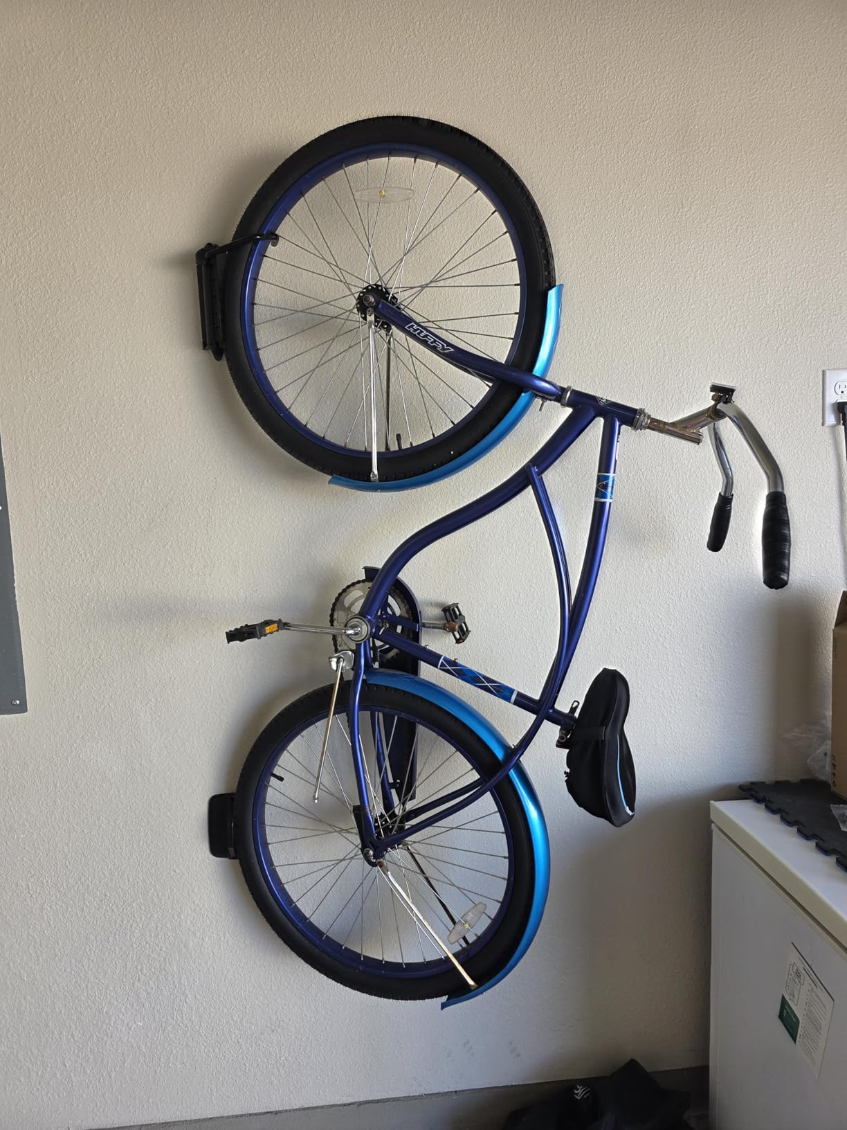 monTEK Swivel Bike Wall Mount, Bike Hangers for Garage, Space-Saving Vertical Bike Rack, Sturdy Bike Storage Rack Holds Up to 66lbs, Easy to Install, Black customer photo 1