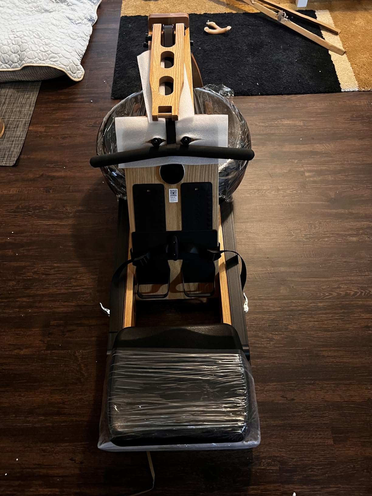 MERACH Foldable Wooden Rowing Machine, Water Electromagnetic Rower Machine for Home Use, Exclusive App Lifetime Membership, Patented Space Saver, MERACH Go Technology customer photo 2
