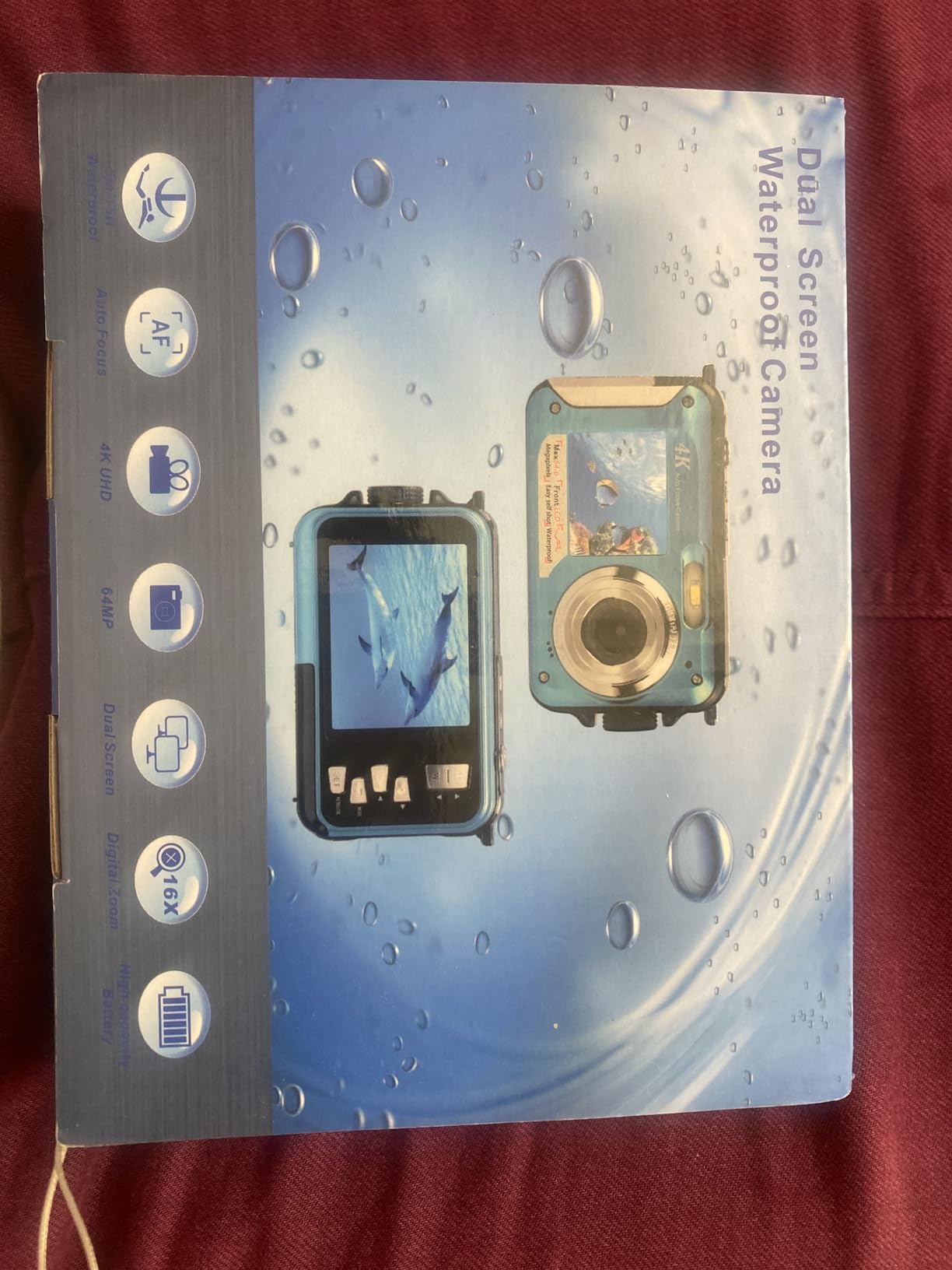 4K Underwater Camera 16FT Waterproof Camera with 32GB Card 64MP Autofocus Dual-Screen Selfie Underwater for Snorkeling Waterproof Compact Floatable Digital Camera 1250mAh Battery Type-C customer photo 1