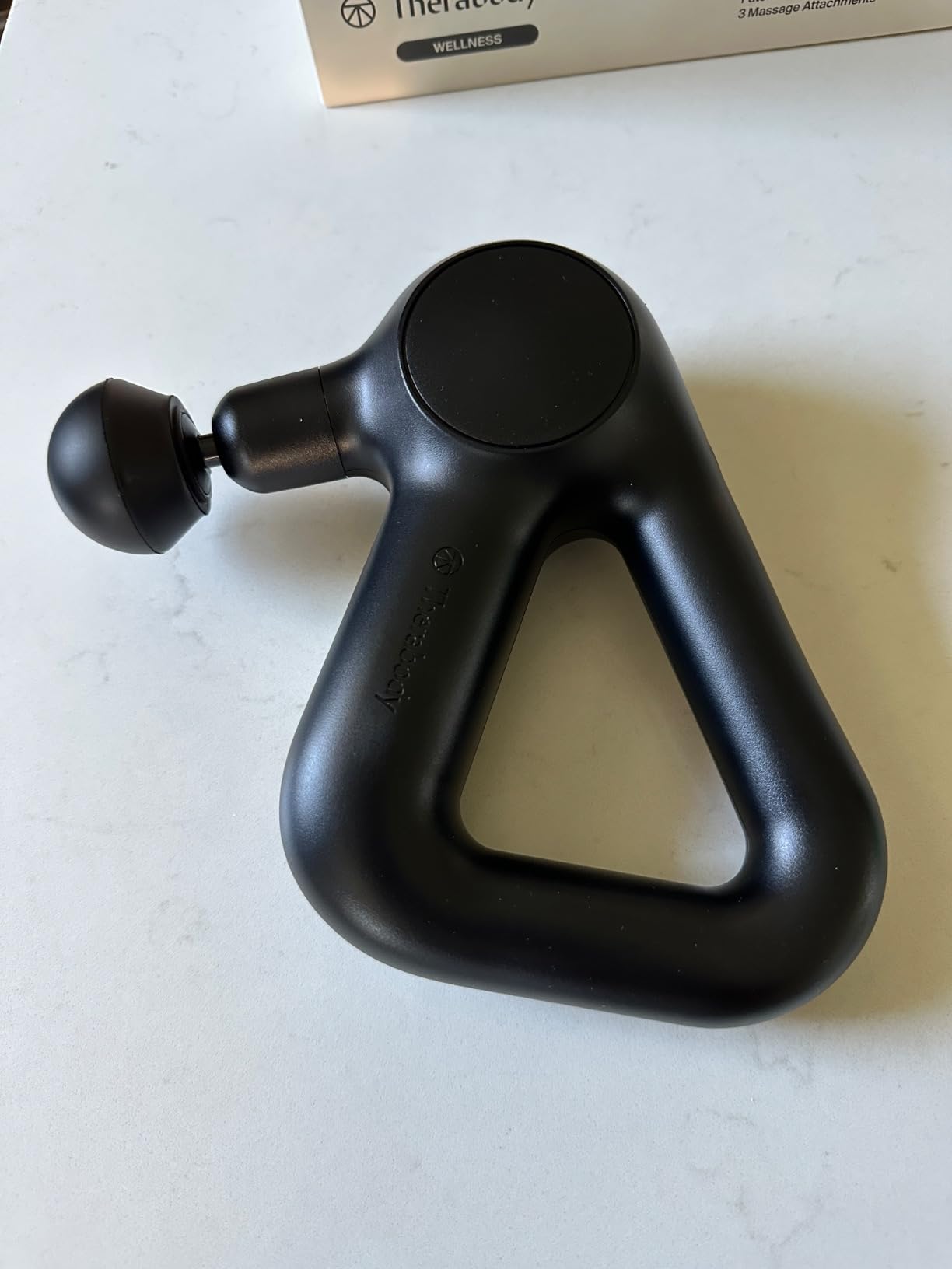 TheraGun Therabody Relief Handheld Percussion Massage Gun - Easy-to-Use, Comfortable & Light Personal Massager for Every Day Pain Relief Massage Therapy in Neck, Back, Leg, Shoulder and Body (Navy) customer photo 2
