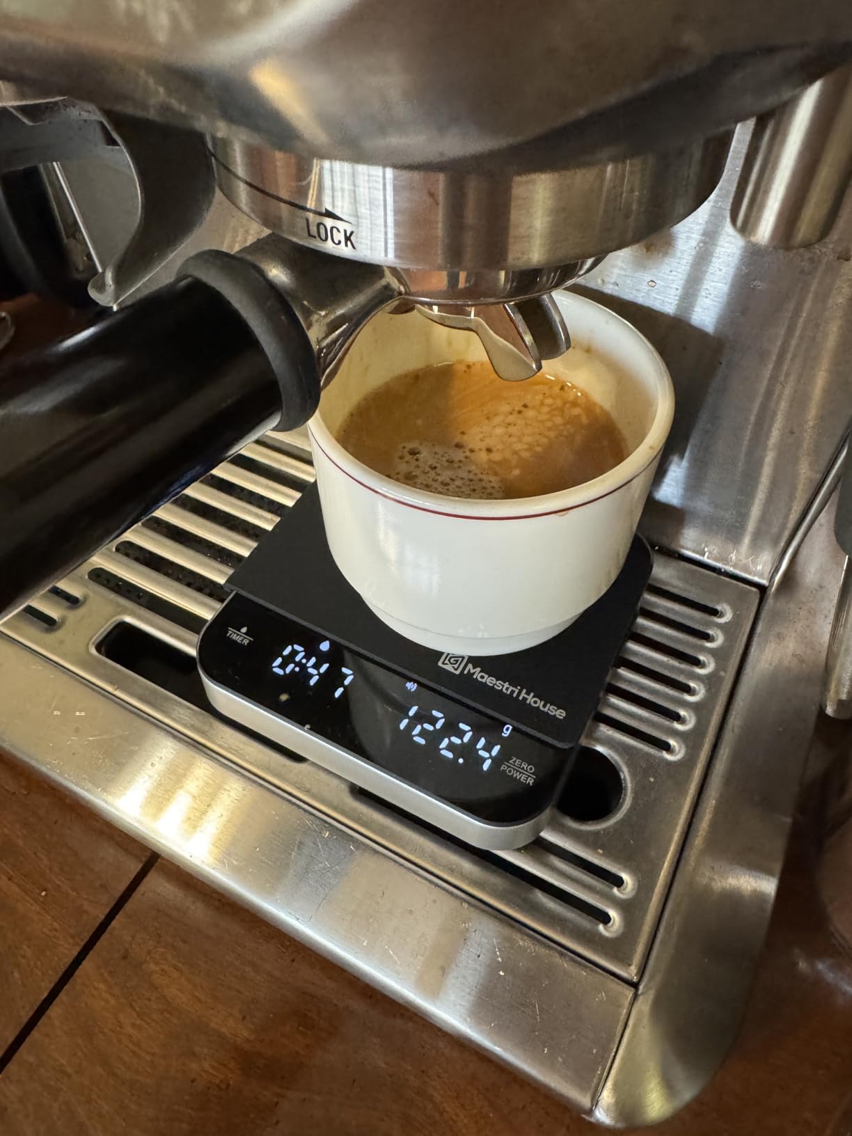 Maestri House Mini Coffee Scale with Timer, USB-C Rechargeable Espresso Scale, 2kg/0.1g Accurate Scale for Espresso and Pour-Over Coffee, Portable Digital Kitchen Scale with Auto Timer (Black&Silver) customer photo 2
