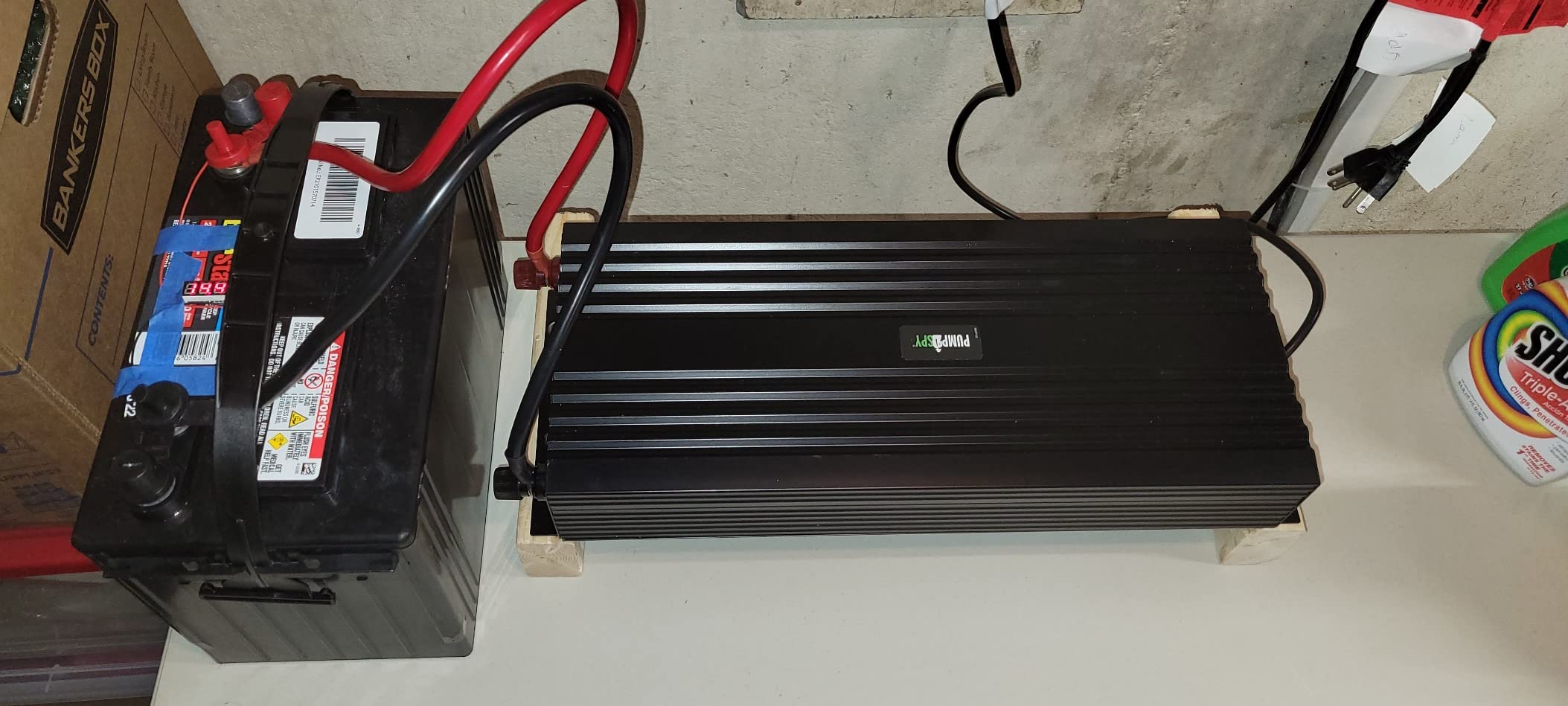 PumpSpy 2000W Sump Pump Battery Backup System, Safe Back Up System for Emergency and Power Outage, Superior Home Silent Sump Pump Backup Power Supply with Intelligent Cooling customer photo 1