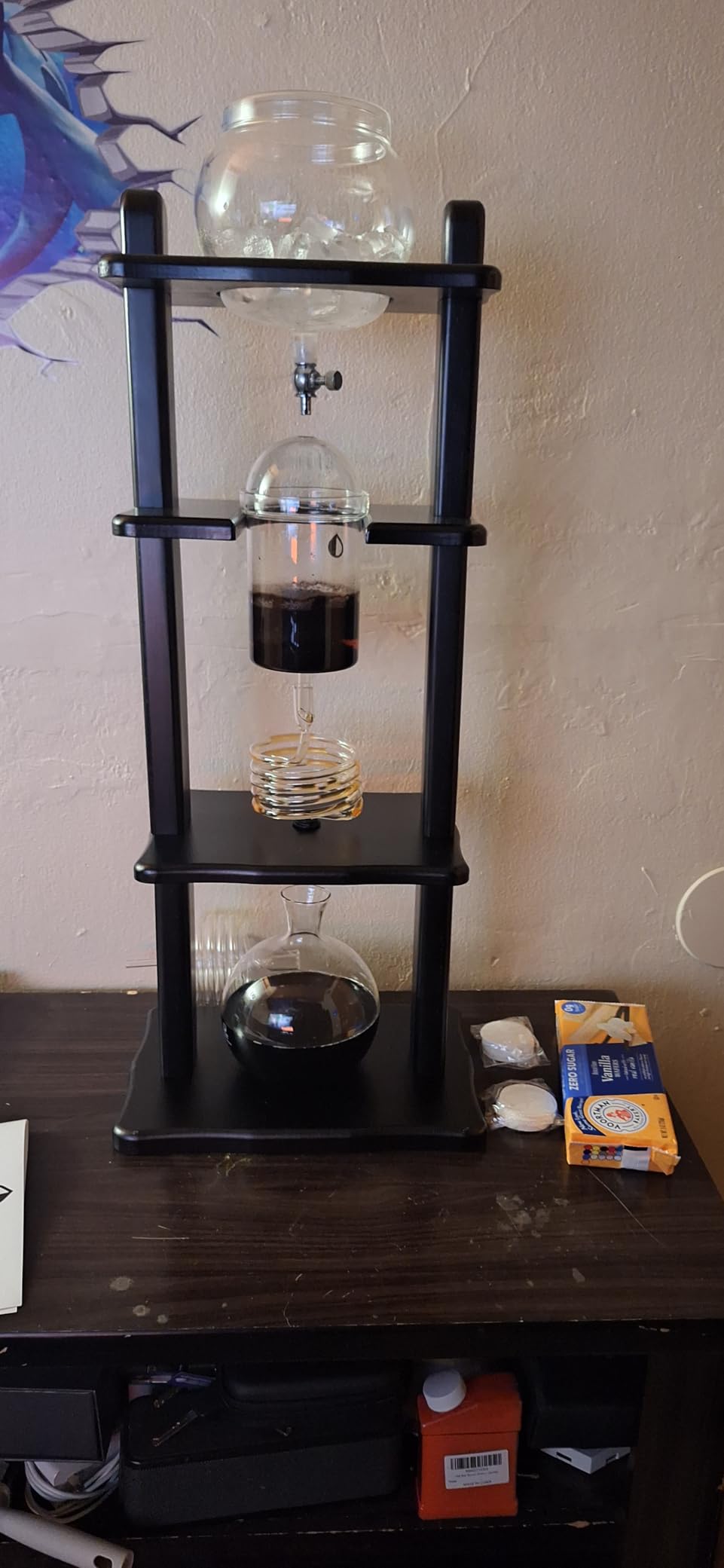 Cold Drip Coffee Maker, Cold Brew Coffee Tower, Slow Drip Japanese Cold Brew Maker, 32 oz, Cold Brew Drip, Ice Coffee Tower (ICT2), Black customer photo 2