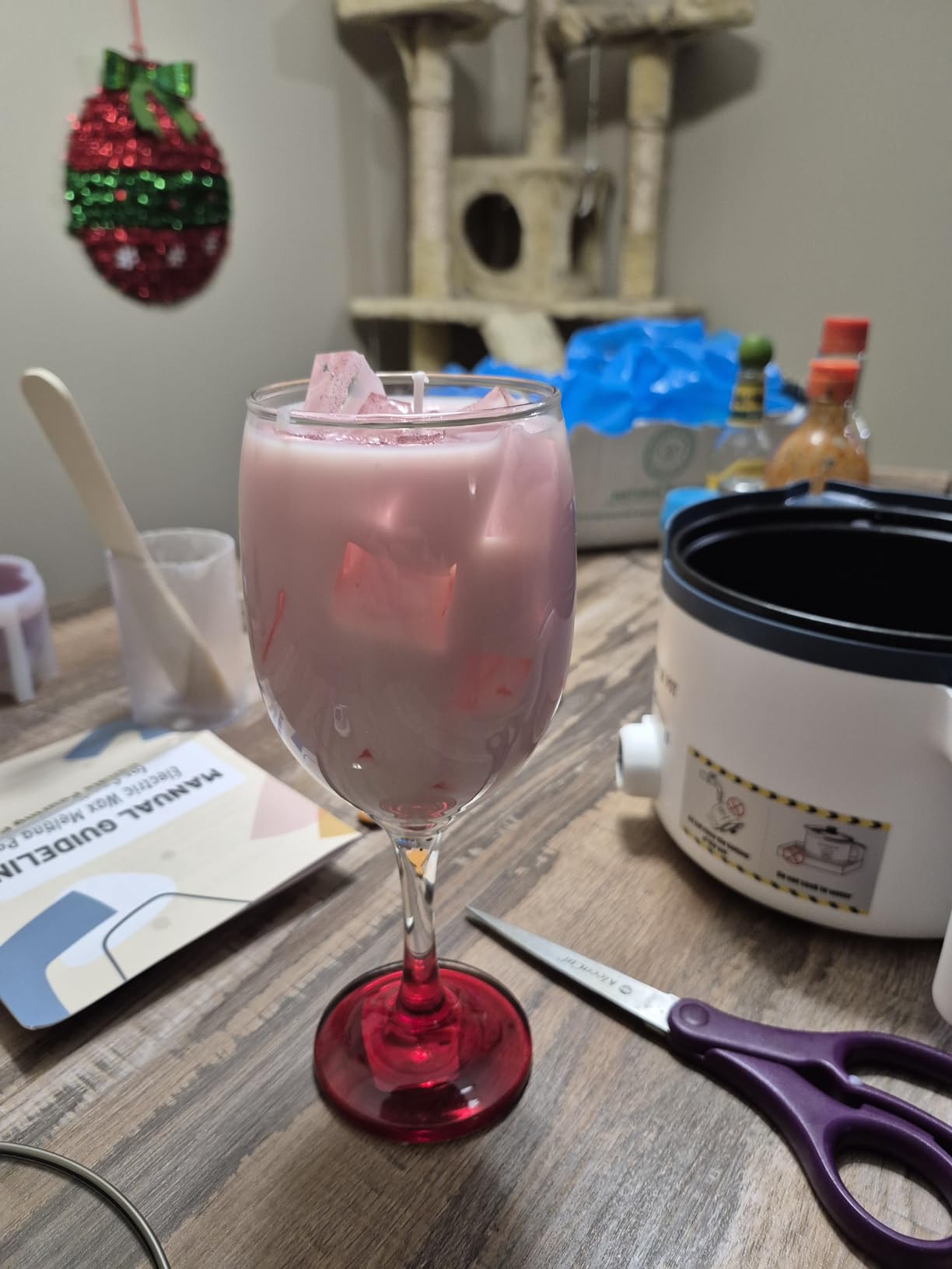 Ksedcon Wax Melter for Candle Making with Thermometer, Electric Wax Melting Pot Kit with Wicks, Double Candle Making Crock Set with Measurements customer photo 1
