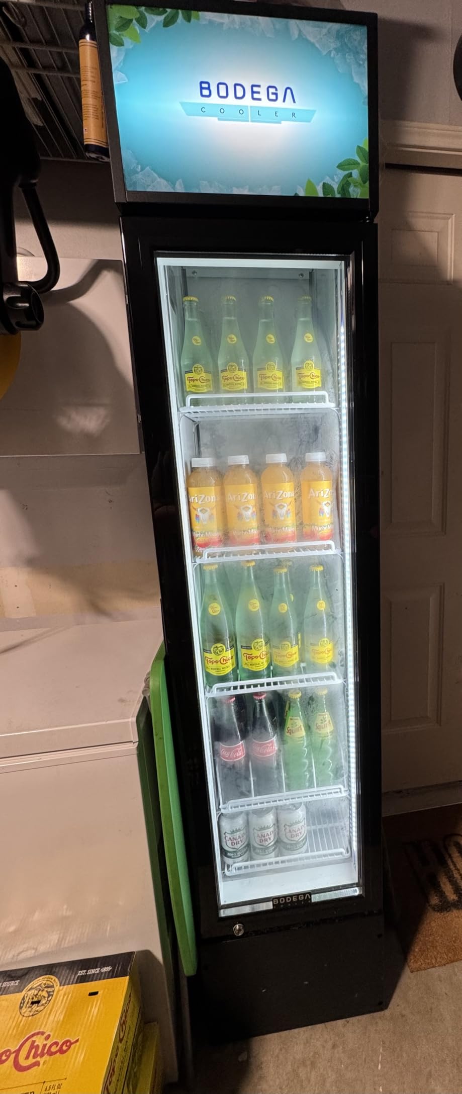 BODEGACOOLER Commercial Merchandiser Refrigerator, 40 Cu.Ft Double Glass Door Beverage Cooler, Upright Display Refrigerator with Soft LED Light, Adjustable Shelves, 4 Heavy-Duty Casters, Black customer photo 1