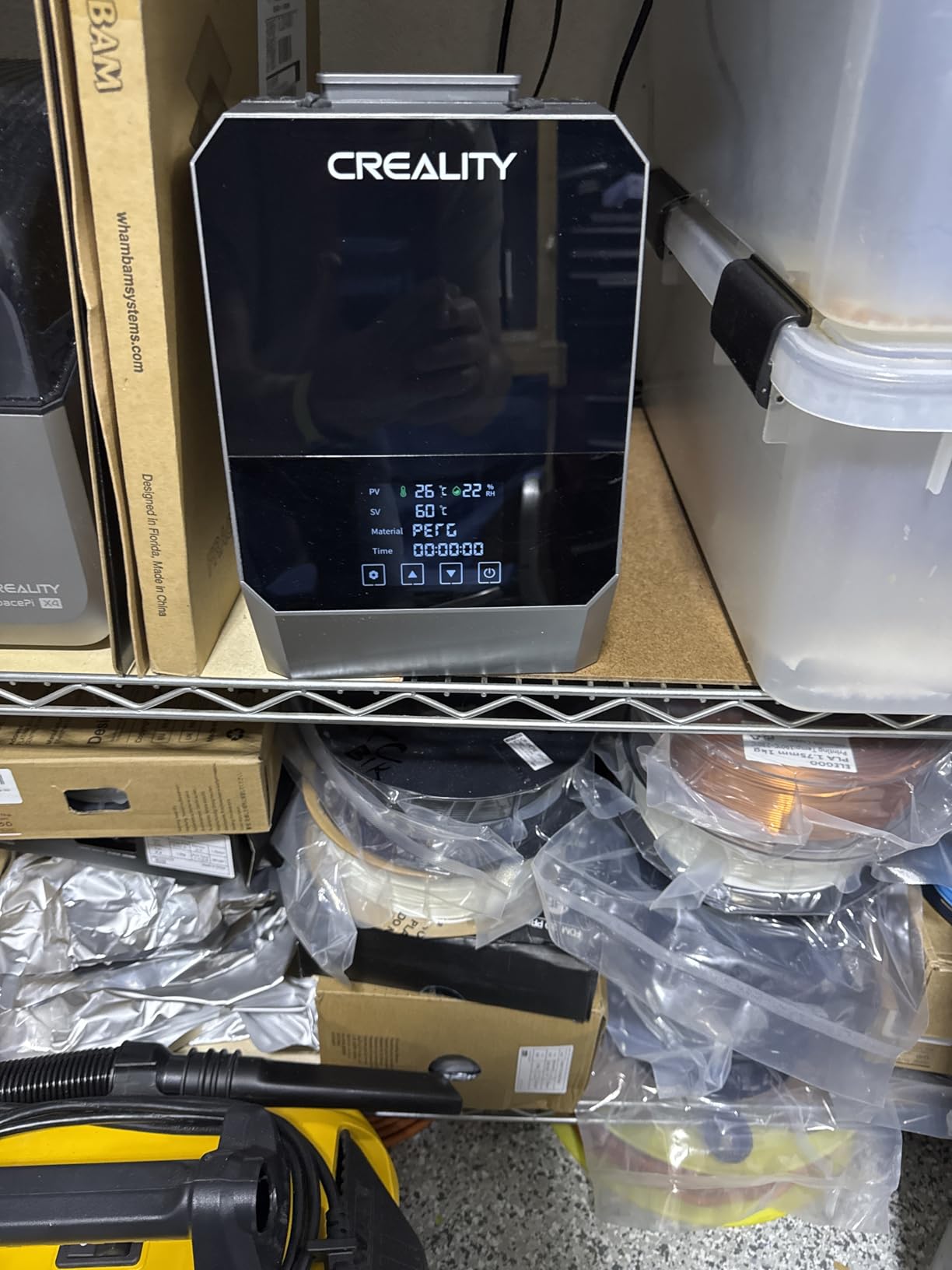 2026 New Official CREALITY Space Pi Filament Dryer Plus, 2 Spools Double 360 160W PTC Fast Heating 3D Printer Filament Dryer Box, 4 LCD Touch Screen, One-Key Set Filament Drying for PLA PETG ABS TPU customer photo 2