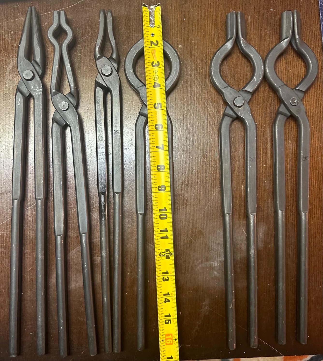 Blacksmith Tongs Set - V-Bit Blade, Flat, and Assembled Tongs for Knife Making, Blacksmithing, and Bladesmithing (3PCS Steel Forge Tongs) customer photo 1