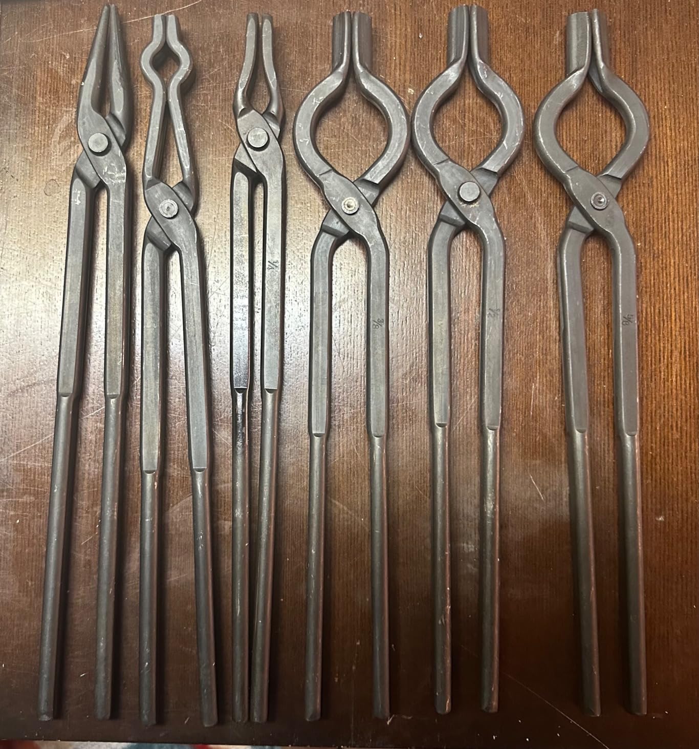 Blacksmith Tongs Set - V-Bit Blade, Flat, and Assembled Tongs for Knife Making, Blacksmithing, and Bladesmithing (3PCS Steel Forge Tongs) customer photo 2