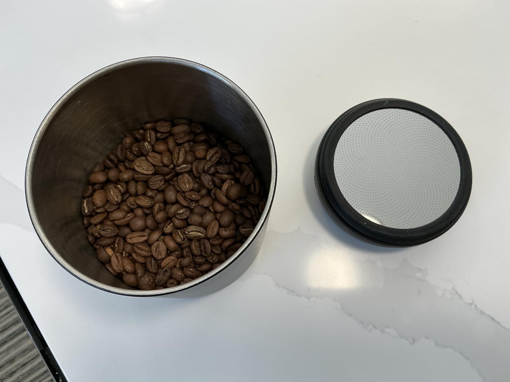 Fellow Atmos Electric Vacuum Canister & Storage Container - Airtight Coffee & Food Storage Containers (Matte Black, 1.2 Liter) customer photo 2