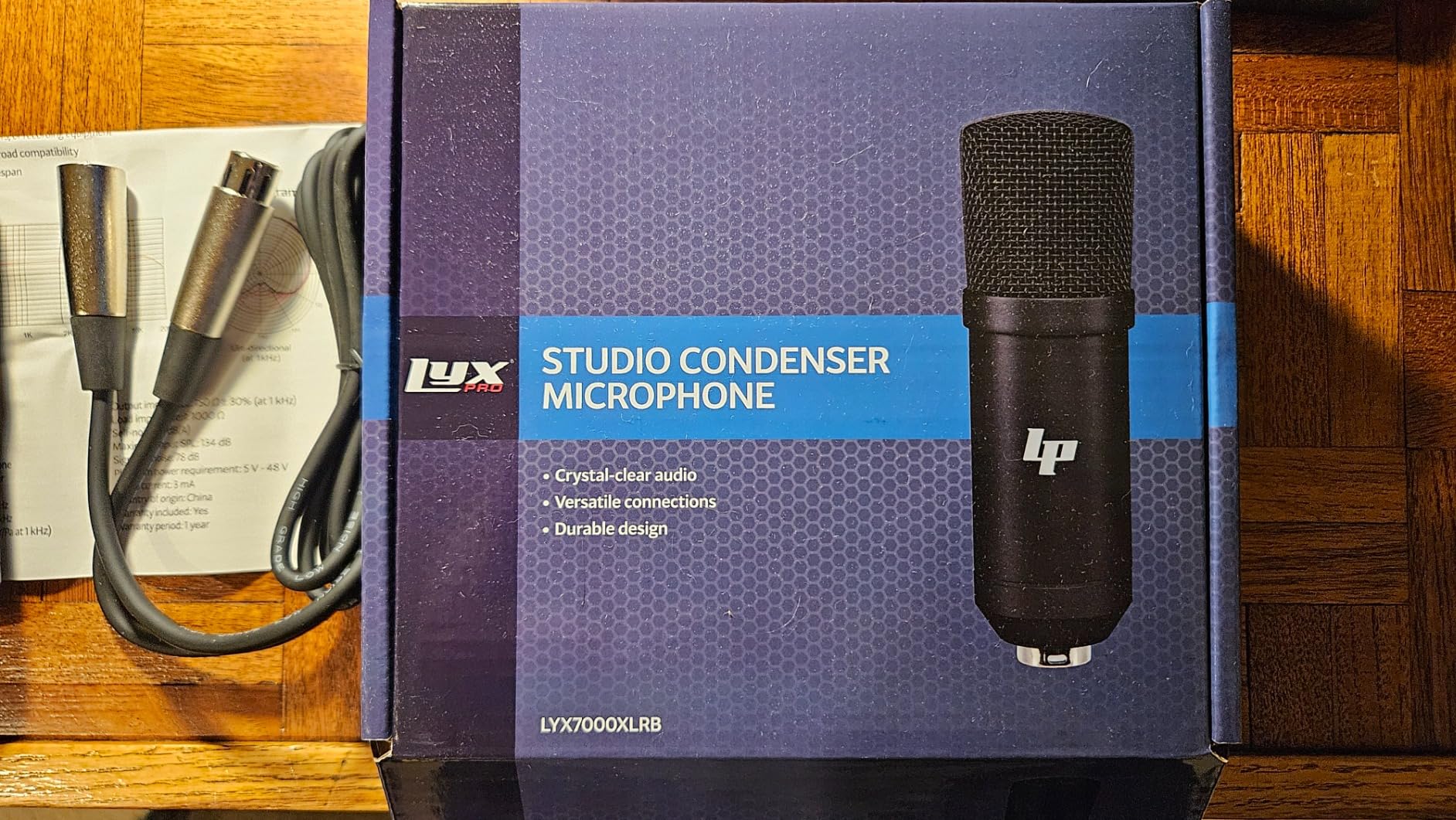 LyxJam 2x2 USB Audio Interface Recording Bundle w, Cardioid Condenser Mic, Studio Headphones, Shockmount, XLR Cable, Waveform OEM Software, 24-bit/192 kHz Music, Podcast, Voiceover & Streaming Kit customer photo 1