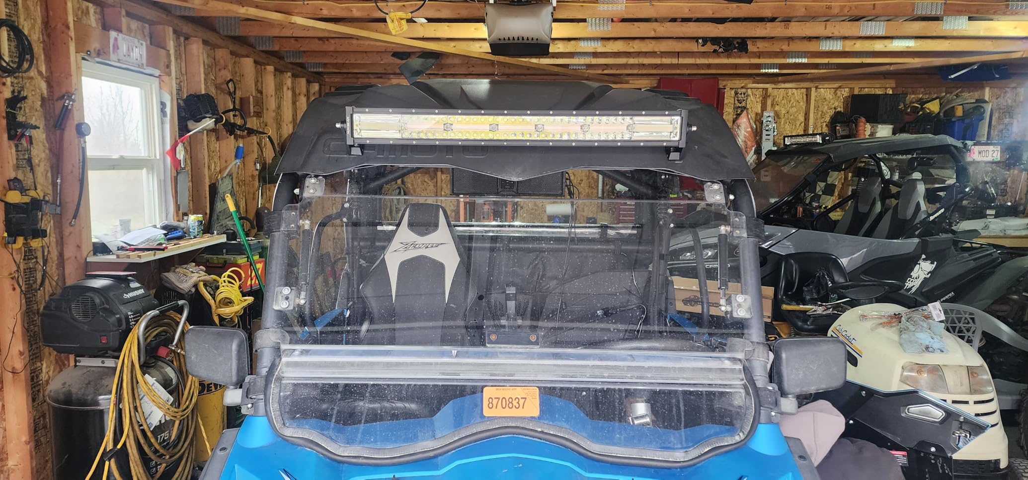 Auxbeam 6 Modes Amber White Series, 42 Inch 240W Curved LED Light Bar, Strobe Warning Flashing Dual Color Fog Light, Spot Flood Combo Off-Road Auxiliary Lighting, for Pickup Truck 4WD Jeep customer photo 2