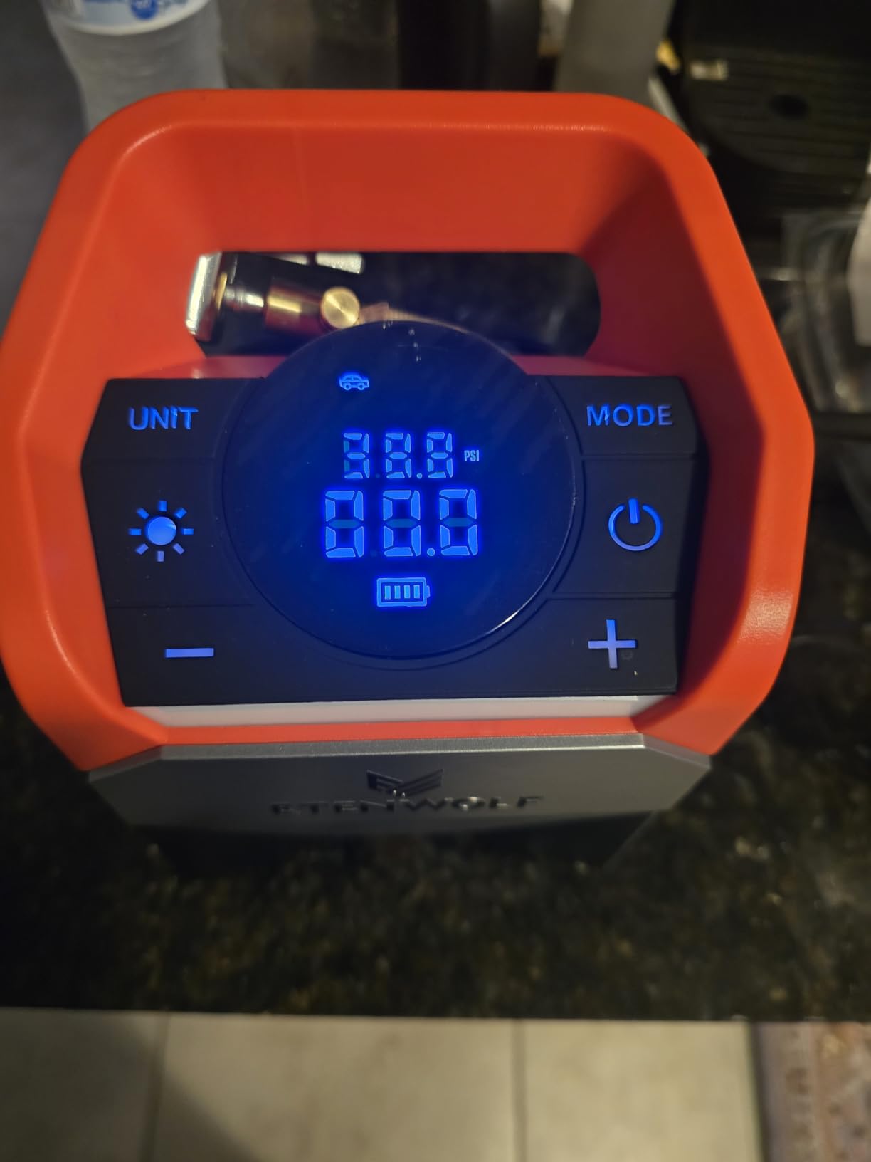 ETENWOLF Zephyr S5 Heavy-Duty Tire Inflator Portable Air Compressor, 160PSI & 15600mAh Cordless Air Pump with LED Light for Car Tires, Bike, Motorcycle, Balls, Pickups customer photo 1
