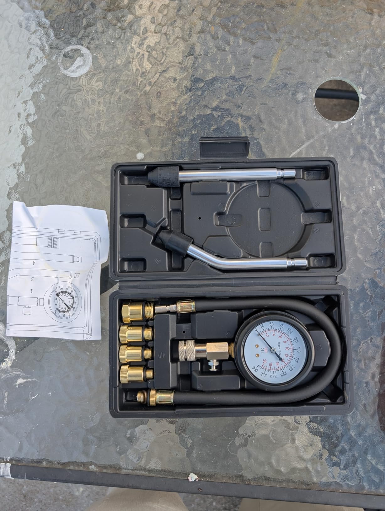 TU-21 Cylinder Leak Down Tester Kit, Automotive Engine Compression Leakage Test Kit for Cars Trucks Motorcycles (Black) customer photo 1