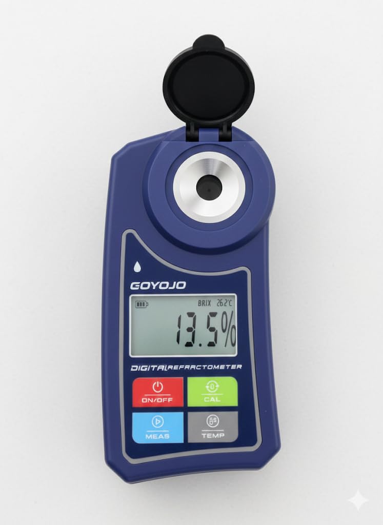 Digital Brix Refractometer GOYOJO Brix Meter Lab Refractometer +/-0.5 Brix/1C Accuracy, 0-55% Range with ATC for Fruits Juices, Beer, Wine, Coffee & Liquid Sugar Content Test customer photo 1