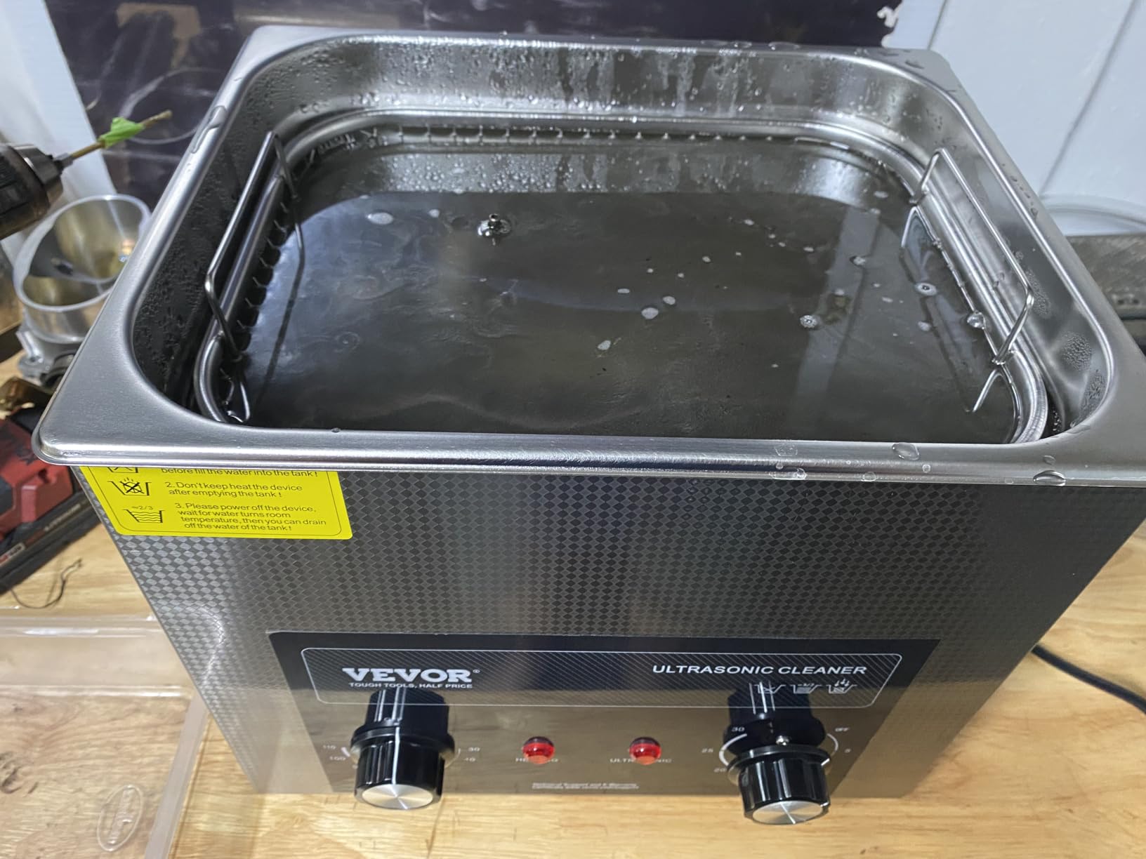 VEVOR 6L Sonic Cleaner with Heater Timer & Basket, Professional Digital Sonic Cavitation Machine, 180W customer photo 1