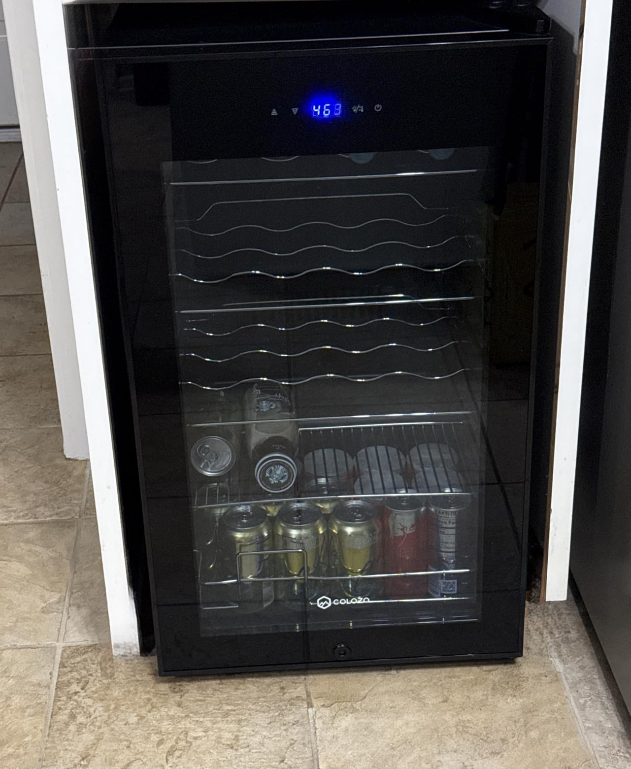 24 Inch Wine Fridge Under Counter, 54 Bottle Upgrade Dual Zone Wine Cooler, Built-in/Freestanding Wine Refrigerator with Stainless Steel/Tempered Glass Door& Lock/Silent Compressor customer photo 1