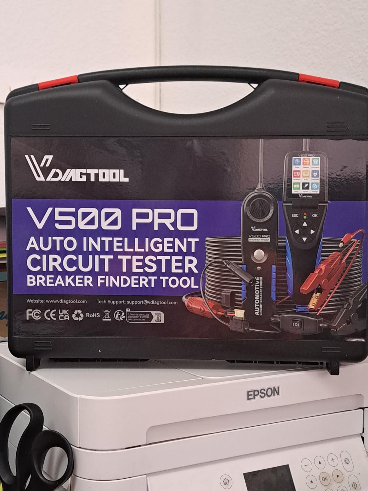 VDIAGTOOL V500 Pro Automotive Circuit Tester, Power Circuit Probe Tester Breaker Finder Tool, 9/30V Electrical Open Short Circuit Finder, Multimeter/Oscilloscope/Relay/Injector Test customer photo 2