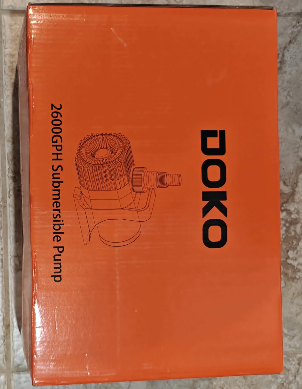 DOKO 2600GPH Submersible Water Pump, 200W High Flow Pond Pump with 20 FT Lift Height & 20FT Power Cord, Ultra Quiet Fountain Pump for Large Ponds, Aquarium, Waterfalls, Fish Tank, Hydroponic customer photo 1