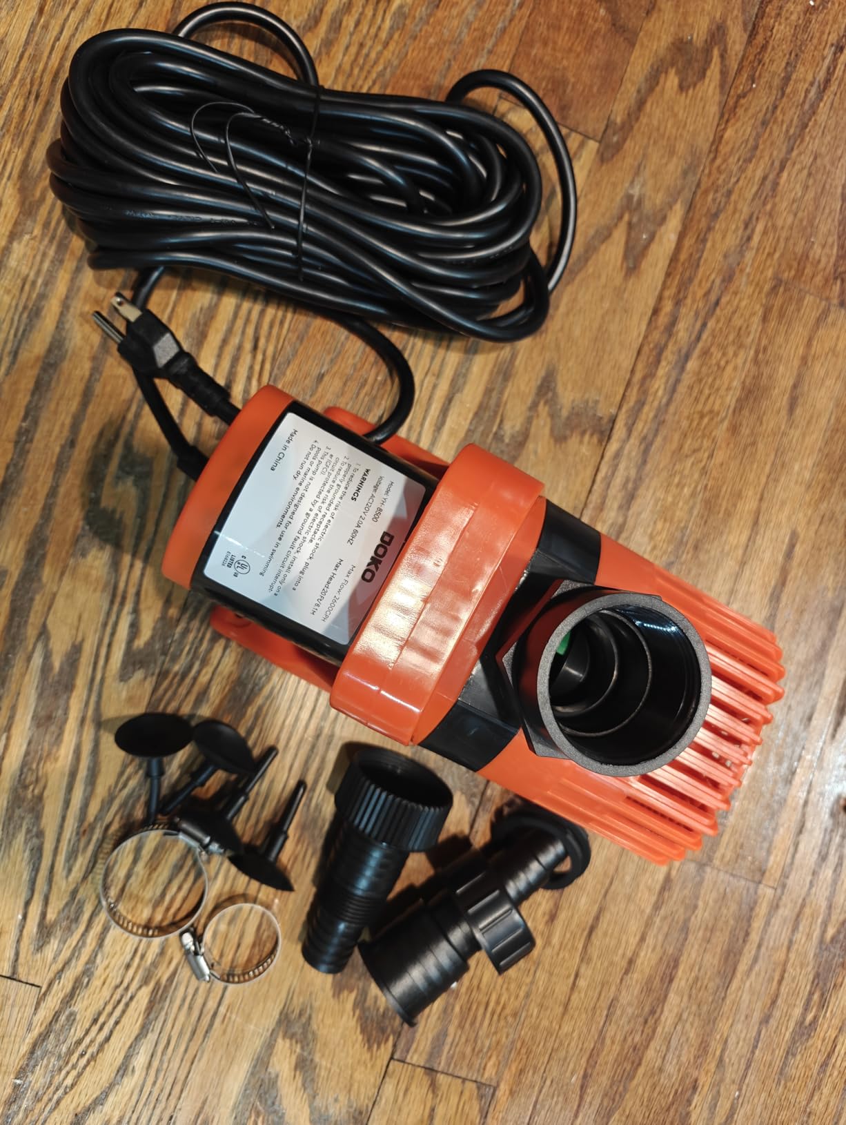DOKO 2600GPH Submersible Water Pump, 200W High Flow Pond Pump with 20 FT Lift Height & 20FT Power Cord, Ultra Quiet Fountain Pump for Large Ponds, Aquarium, Waterfalls, Fish Tank, Hydroponic customer photo 2