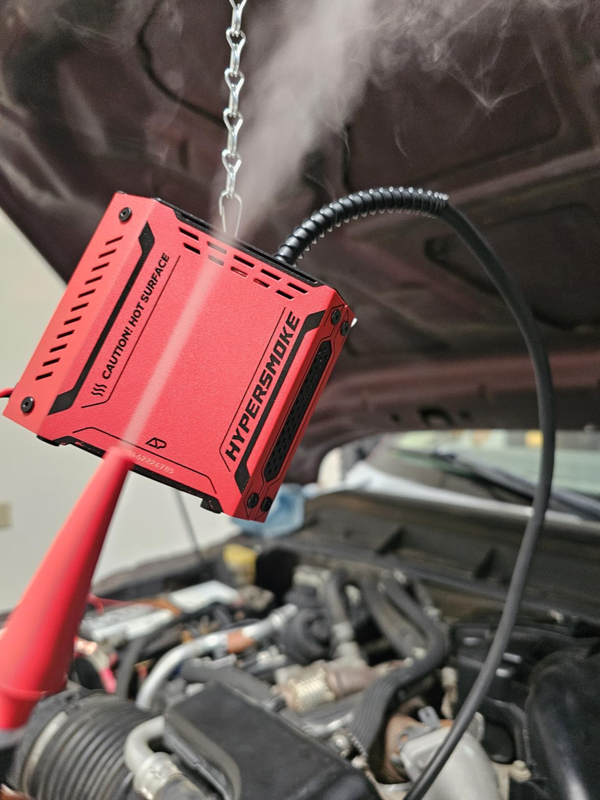 AutoLine Pro HyperSmoke Automotive Smoke Machine EVAP Vacuum Leak Tester - Adjustable Pressure - OEM Approved Smoke Fluid - Built-in Air Compressor Motor - Includes Cone and Gas Cap EVAP Adapter customer photo 1